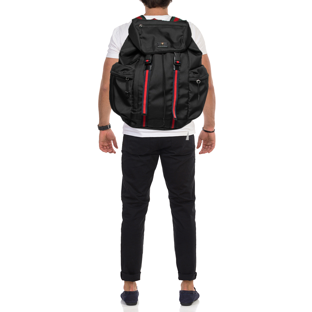 

Gucci Black Nylon Techpack Backpack