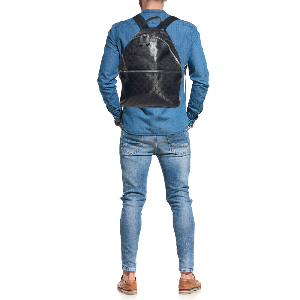 

Gucci Blue Guccissima Leather Backpack