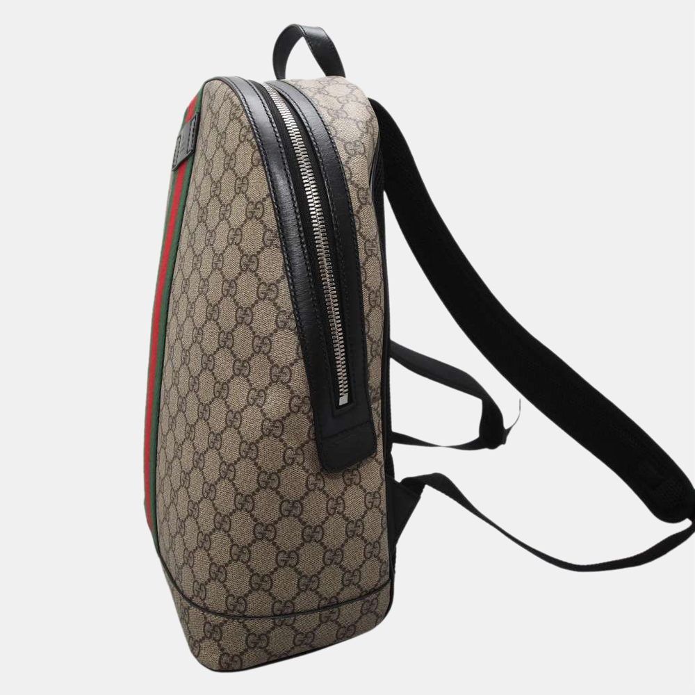 

Gucci Beige GG Canvas GG Supreme Web Dome Backpack