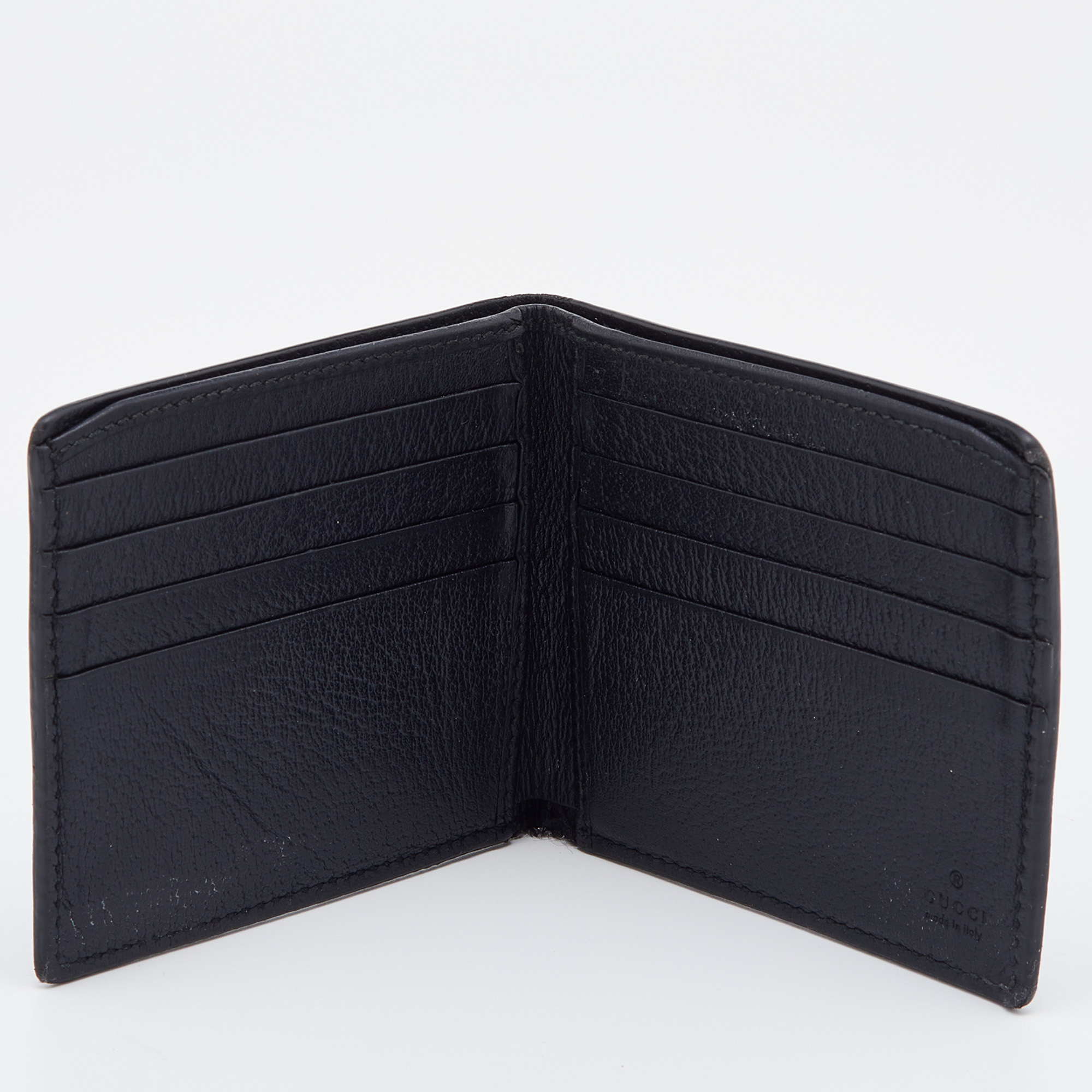 

Gucci Black Leather GG Marmont Bifold Wallet