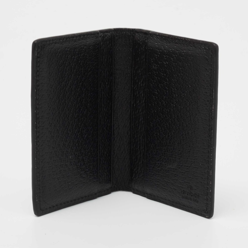 

Gucci Black leather GG Marmont Bifold Card Case