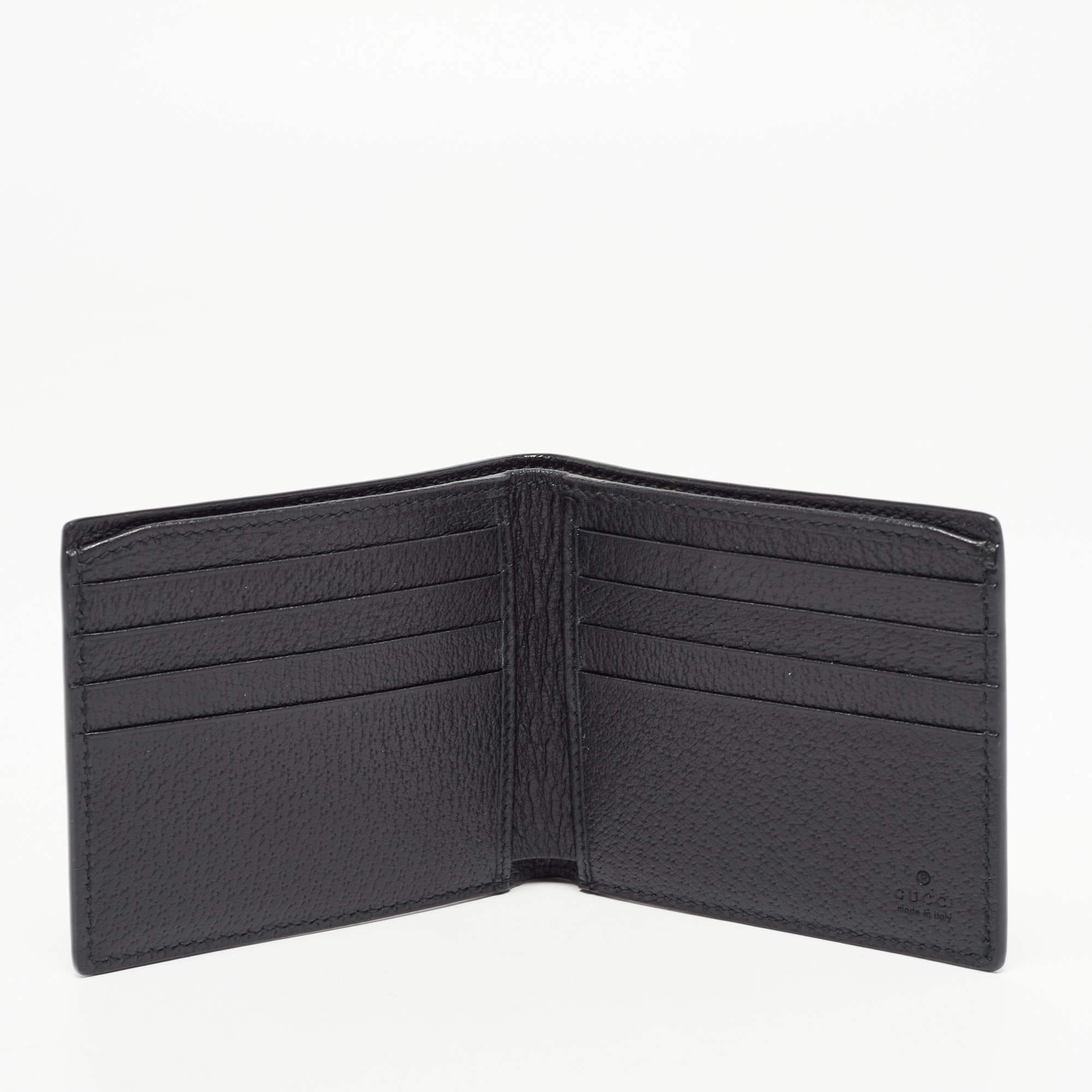 

Gucci Black Leather Bee Star Bifold Wallet