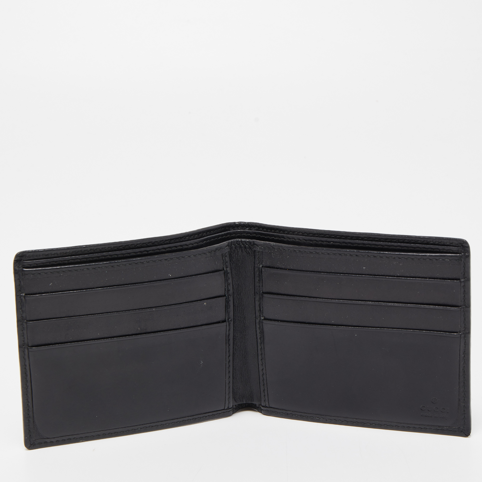 

Gucci Black GG Canvas and Leather Bifold Wallet