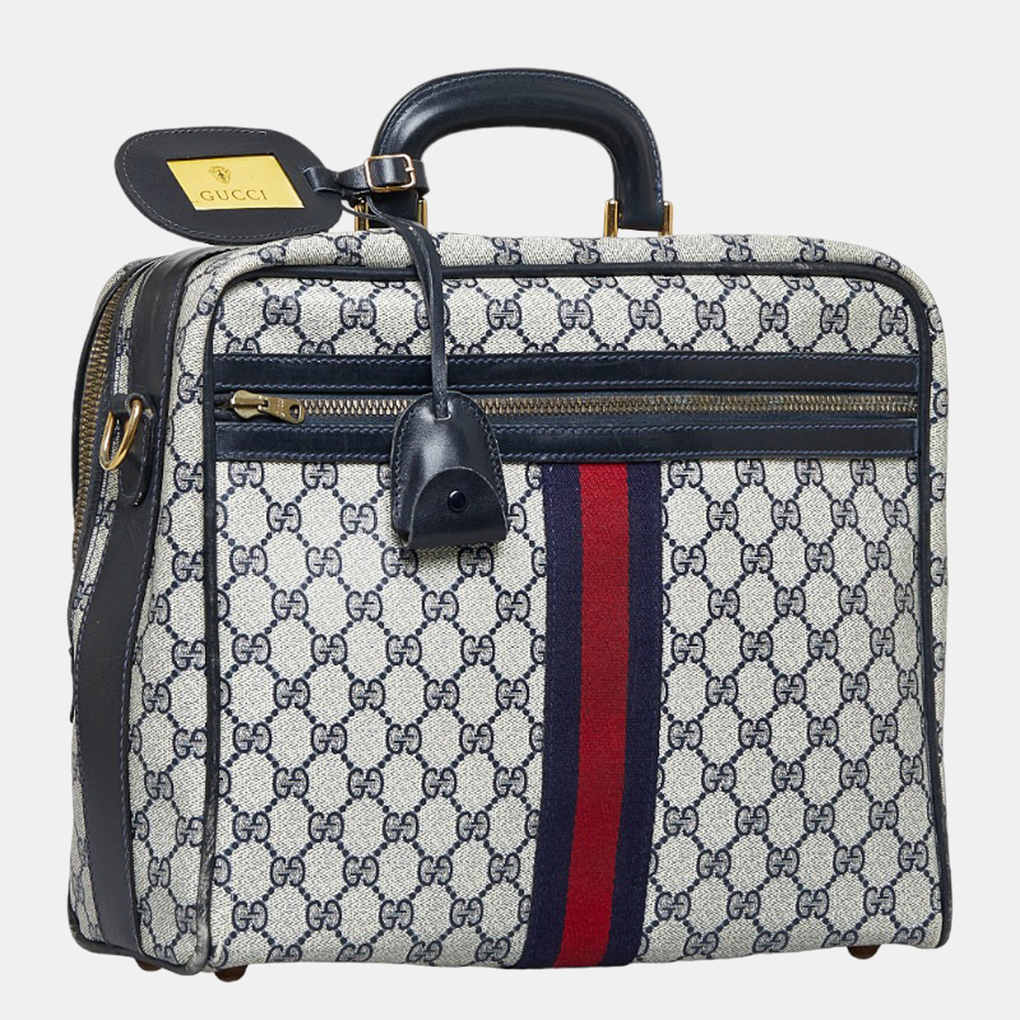 

Gucci Grey Canvas GG Supreme Ophidia Briefcase