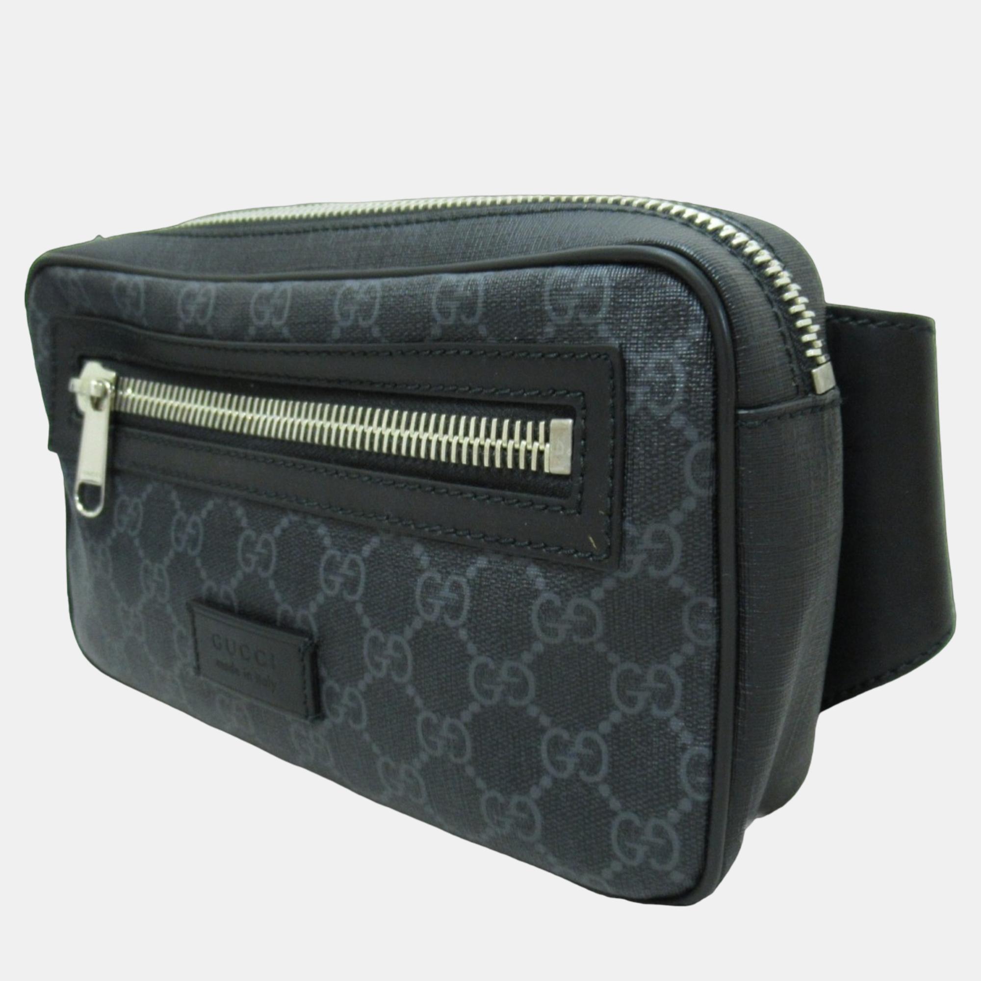 

Gucci Black Canvas GG Supreme Belt Bag