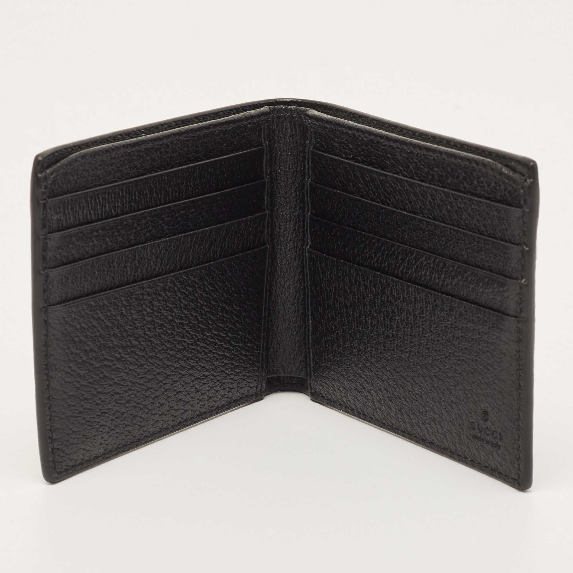 

Gucci Black Leather Bee Star Bifold Wallet