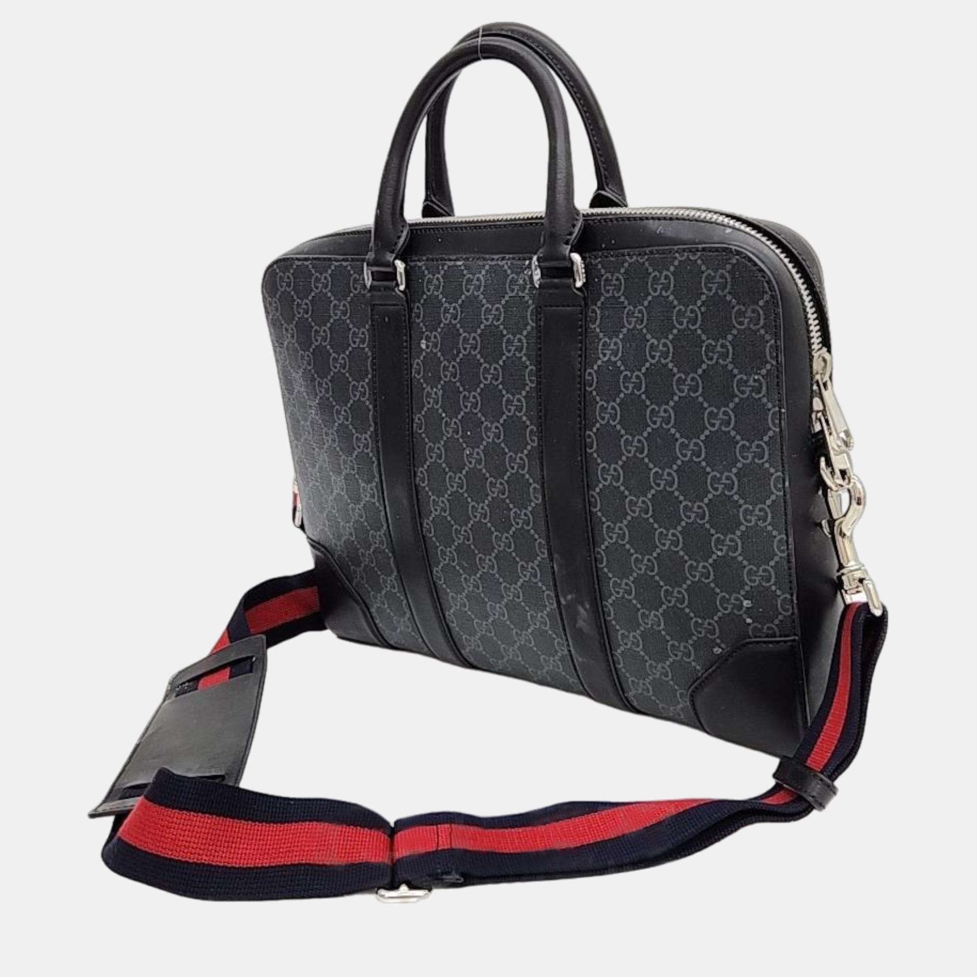 

Gucci Black PVC briefcase (474135)