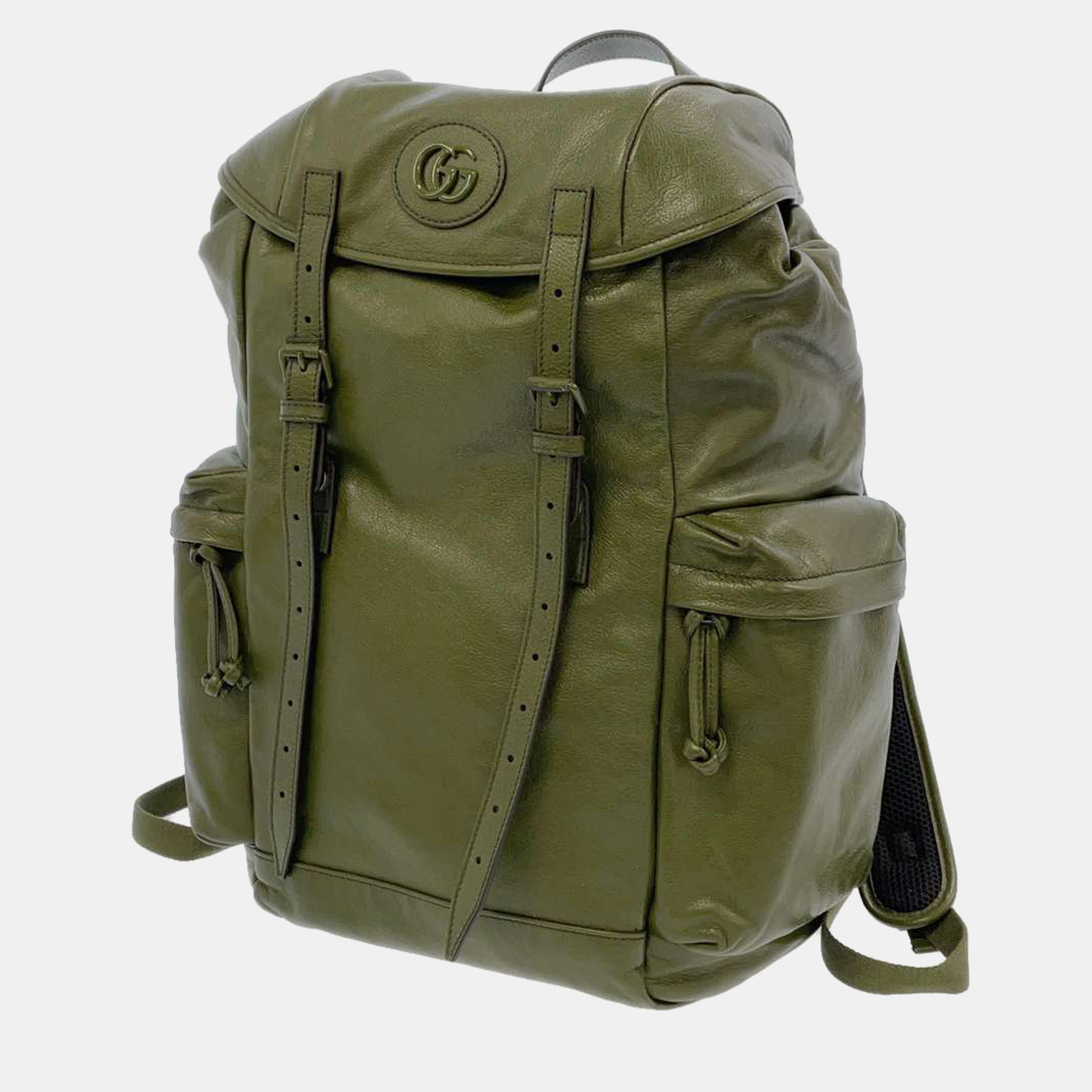 

Gucci Green Leather GG Backpack
