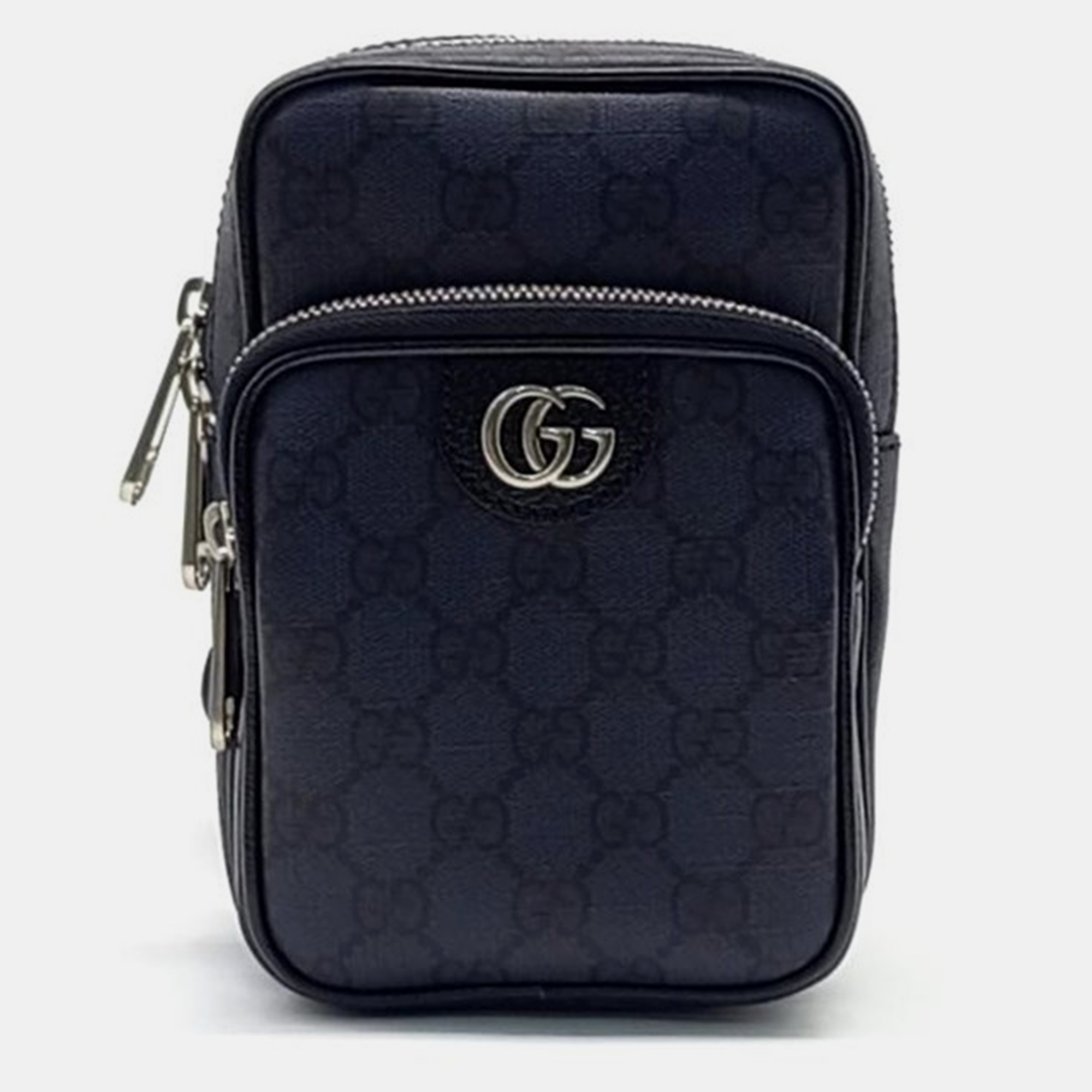 

Gucci Navy Blue Canvas Ophidia GG Mini Belt Bag, Black