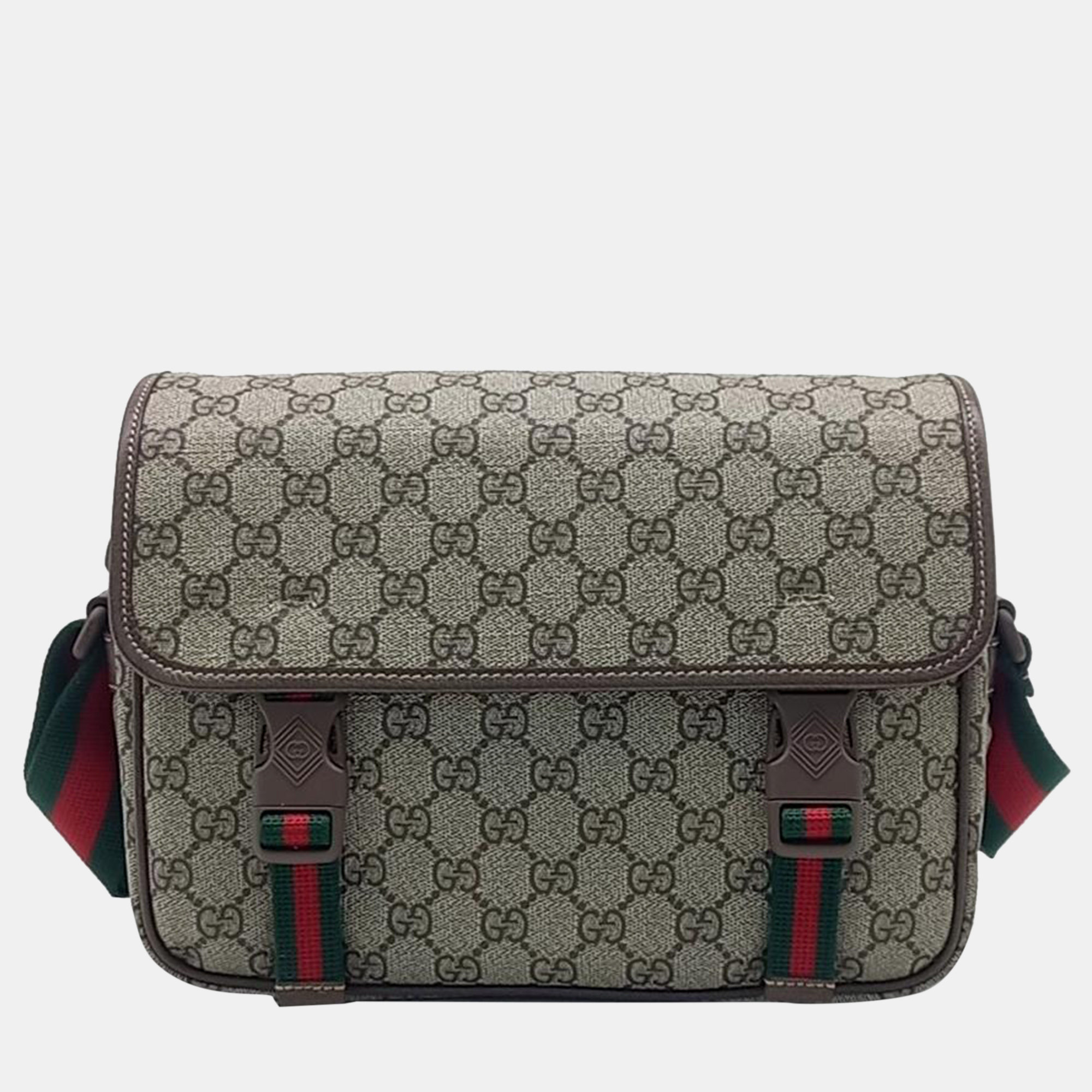 Pre-owned Gucci Beige/brown Gg Canvas Messenger Bag