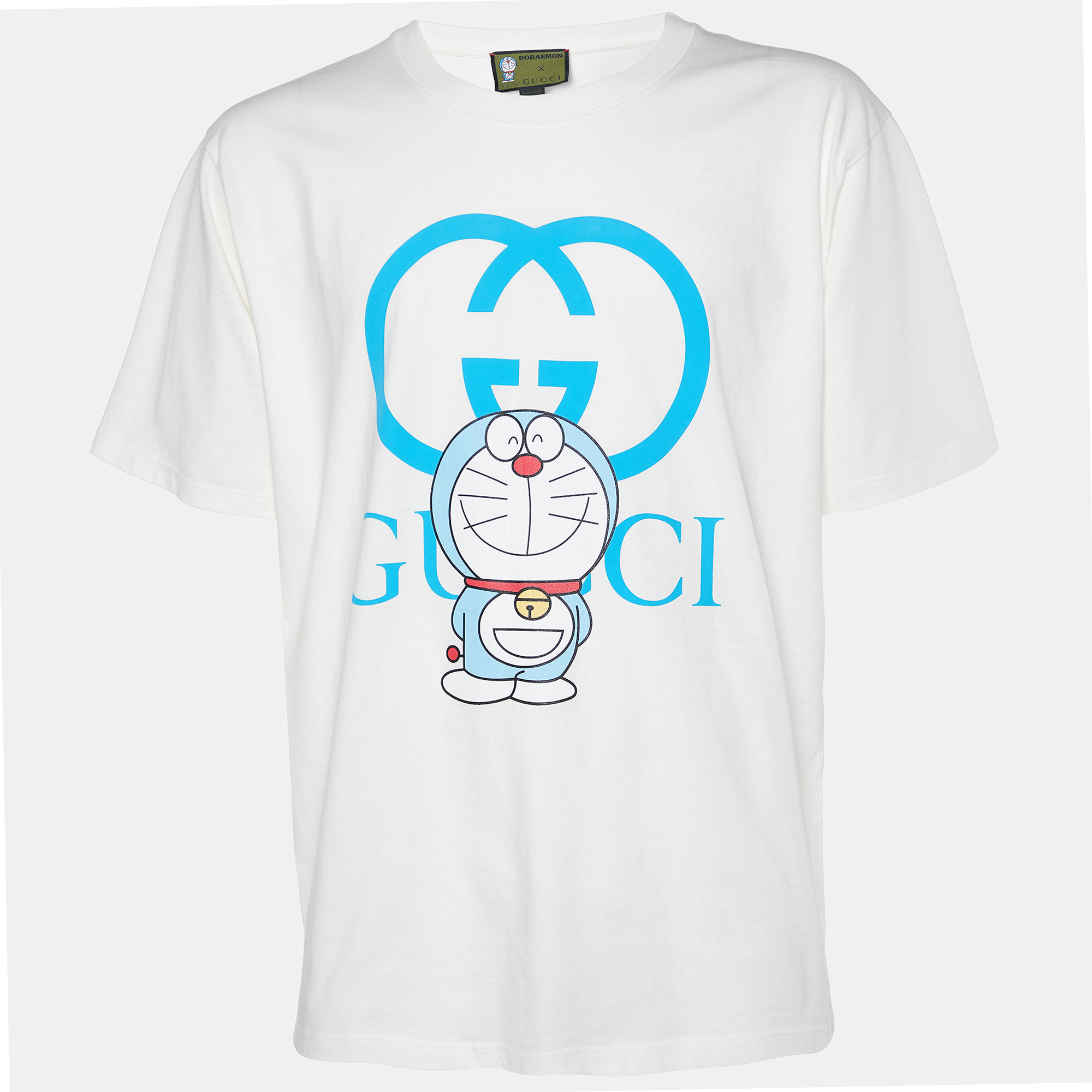 

Gucci X Doraemon White Printed Cotton Crewneck Oversized T-Shirt L