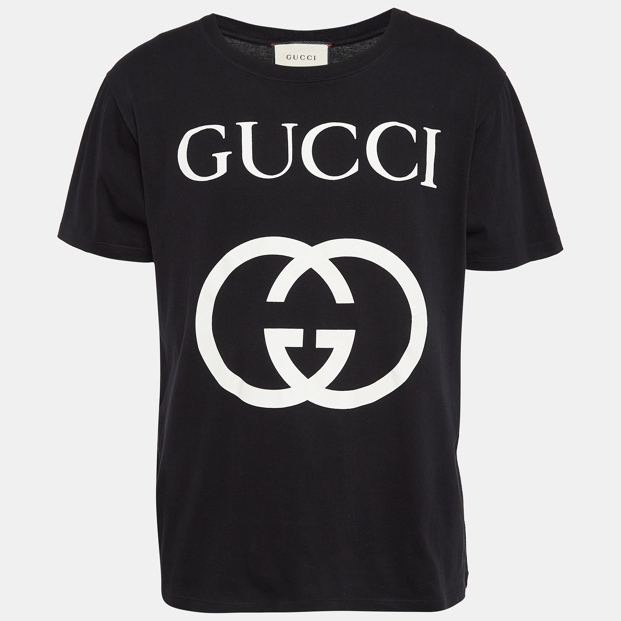 

Gucci Black GG Print Jersey Crew Neck T-Shirt M