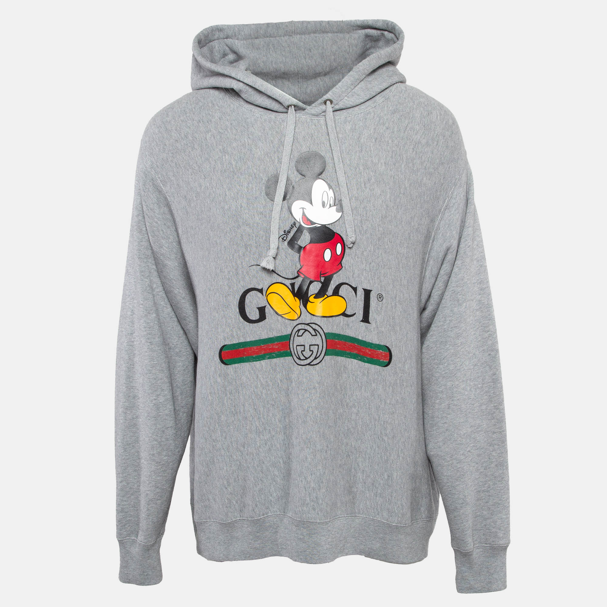 

Gucci X Disney Grey Mickey Mouse Print Cotton Knit Hoodie L