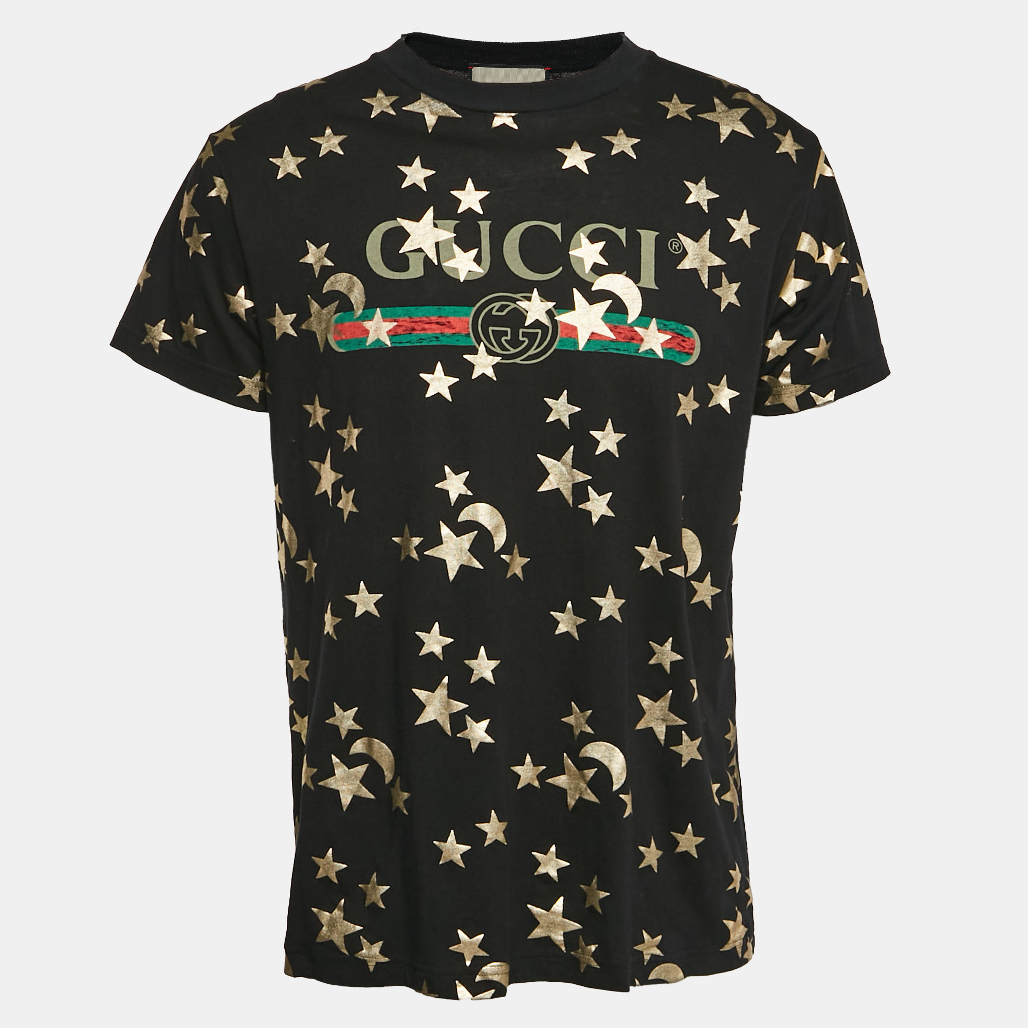 

Gucci Black Moon and Stars Print Jersey Crew Neck T-Shirt S