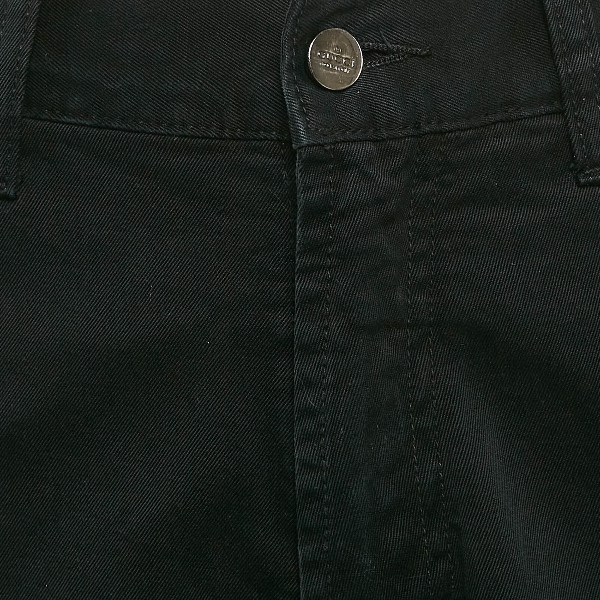 Gucci Vintage Black Denim Jeans M Waist 33