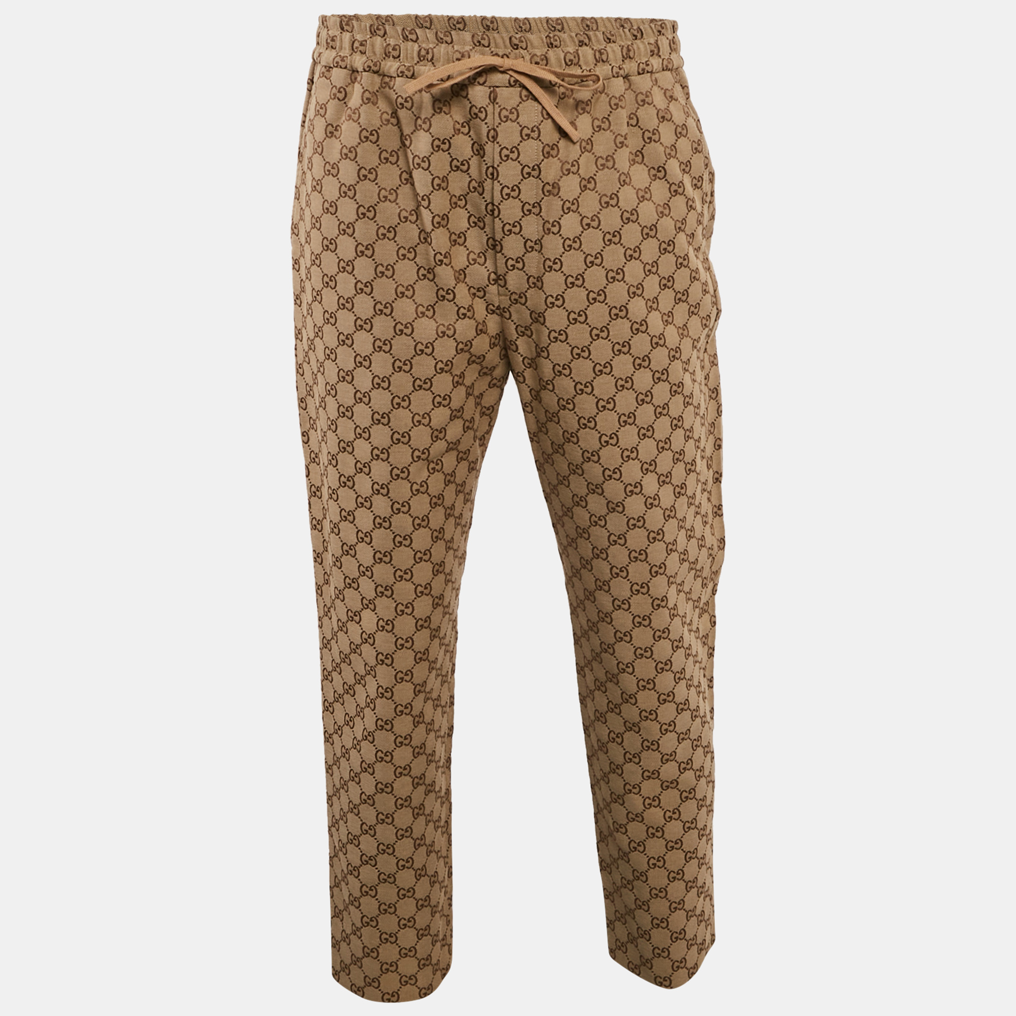 

Gucci Beige GG Supreme Jacquard Pants L