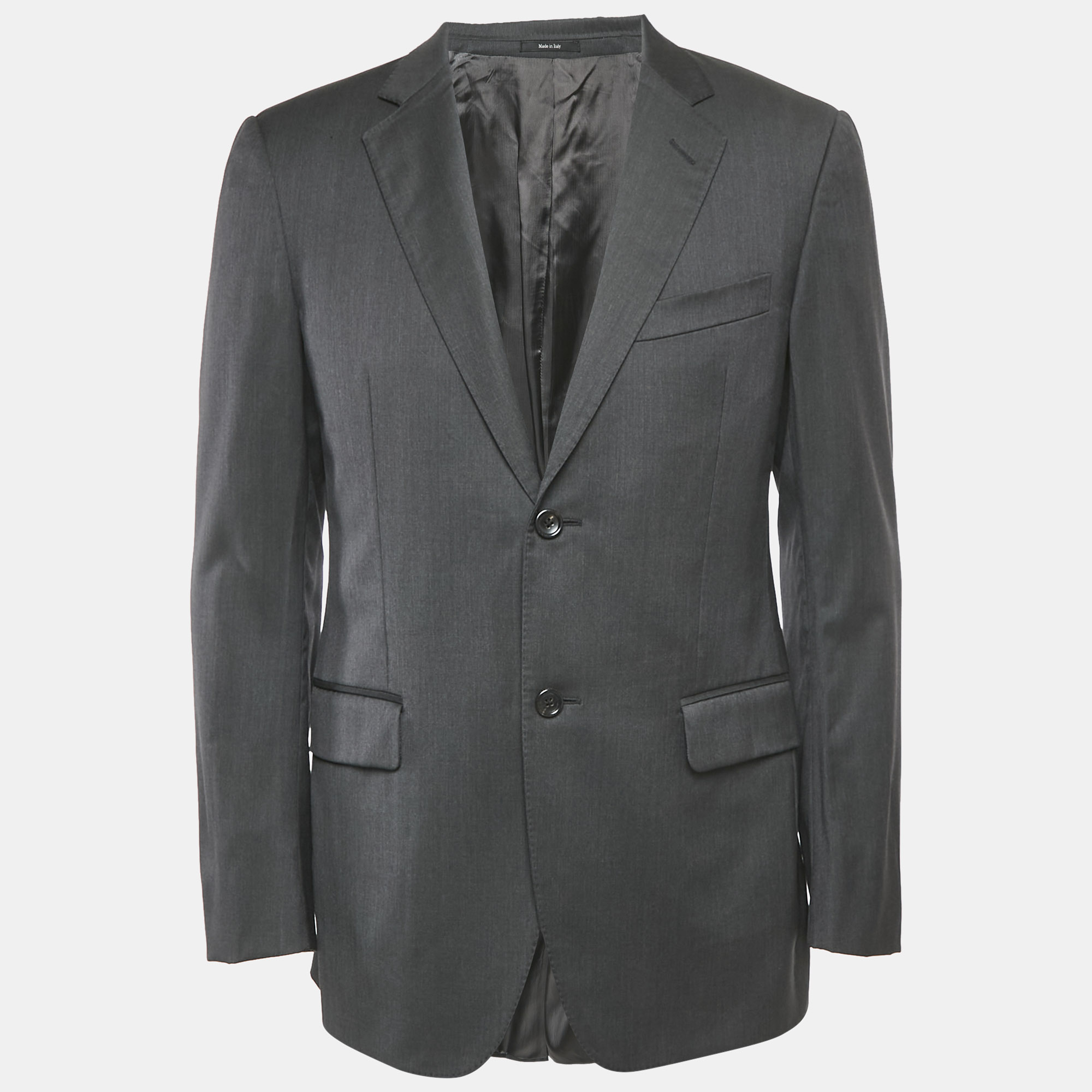 

Gucci Grey Wool Tailored Single Breasted Blazer M