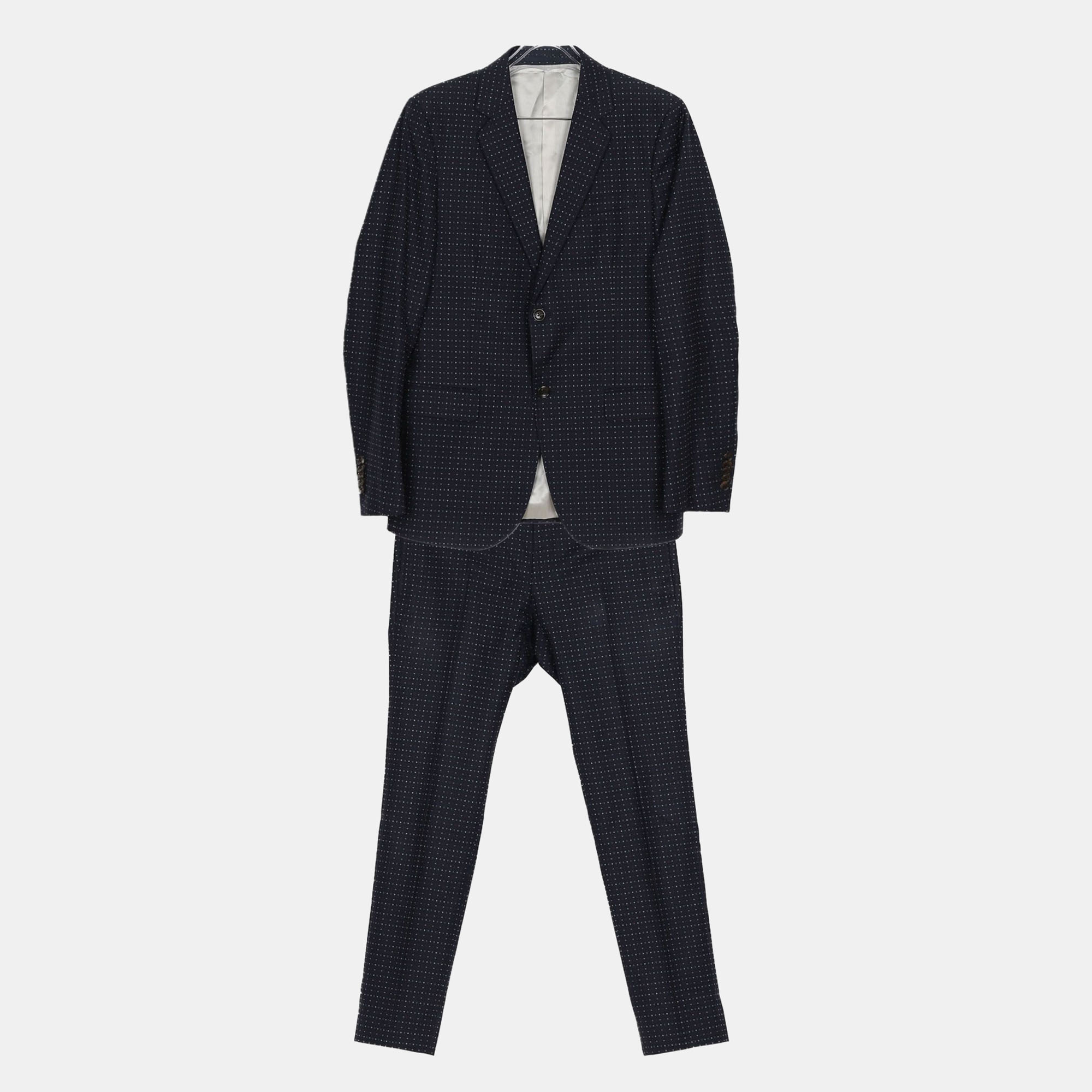 

Gucci Navy Wool Pattern Suit Set Size, Navy blue