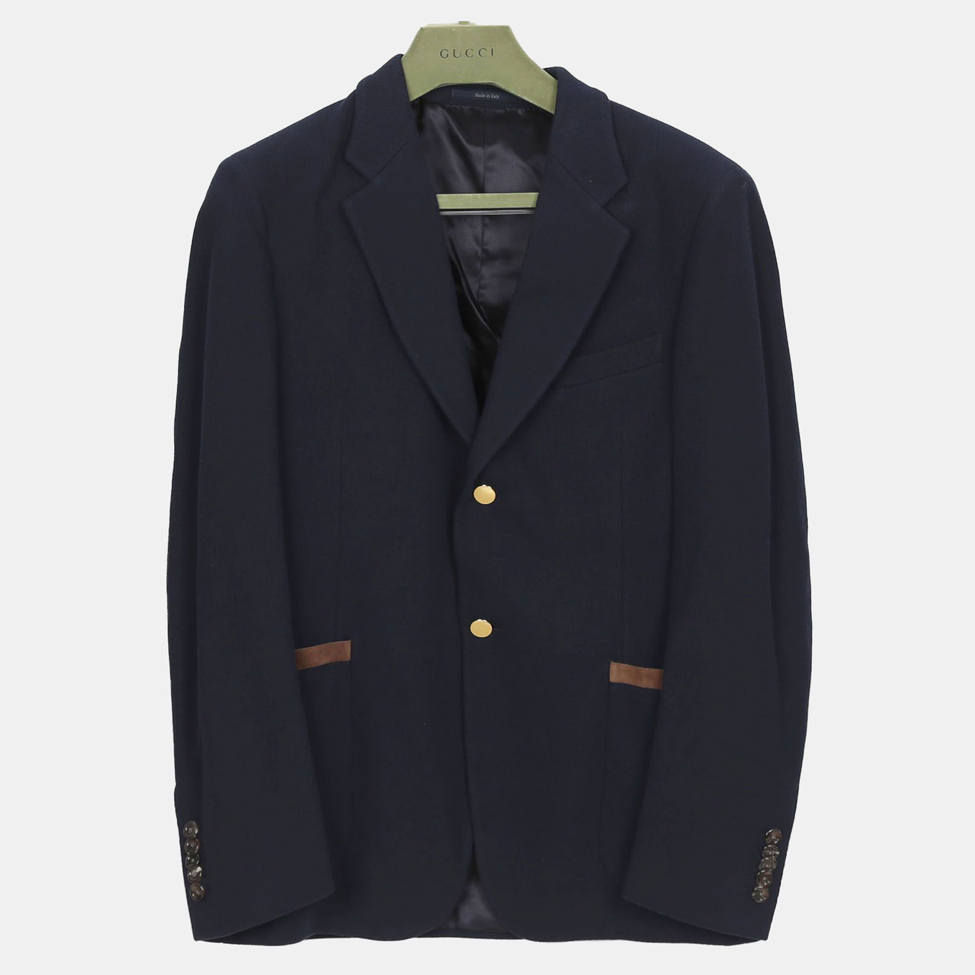 

Gucci Navy Cotton Web Detail Jersey Jacket Size, Navy blue