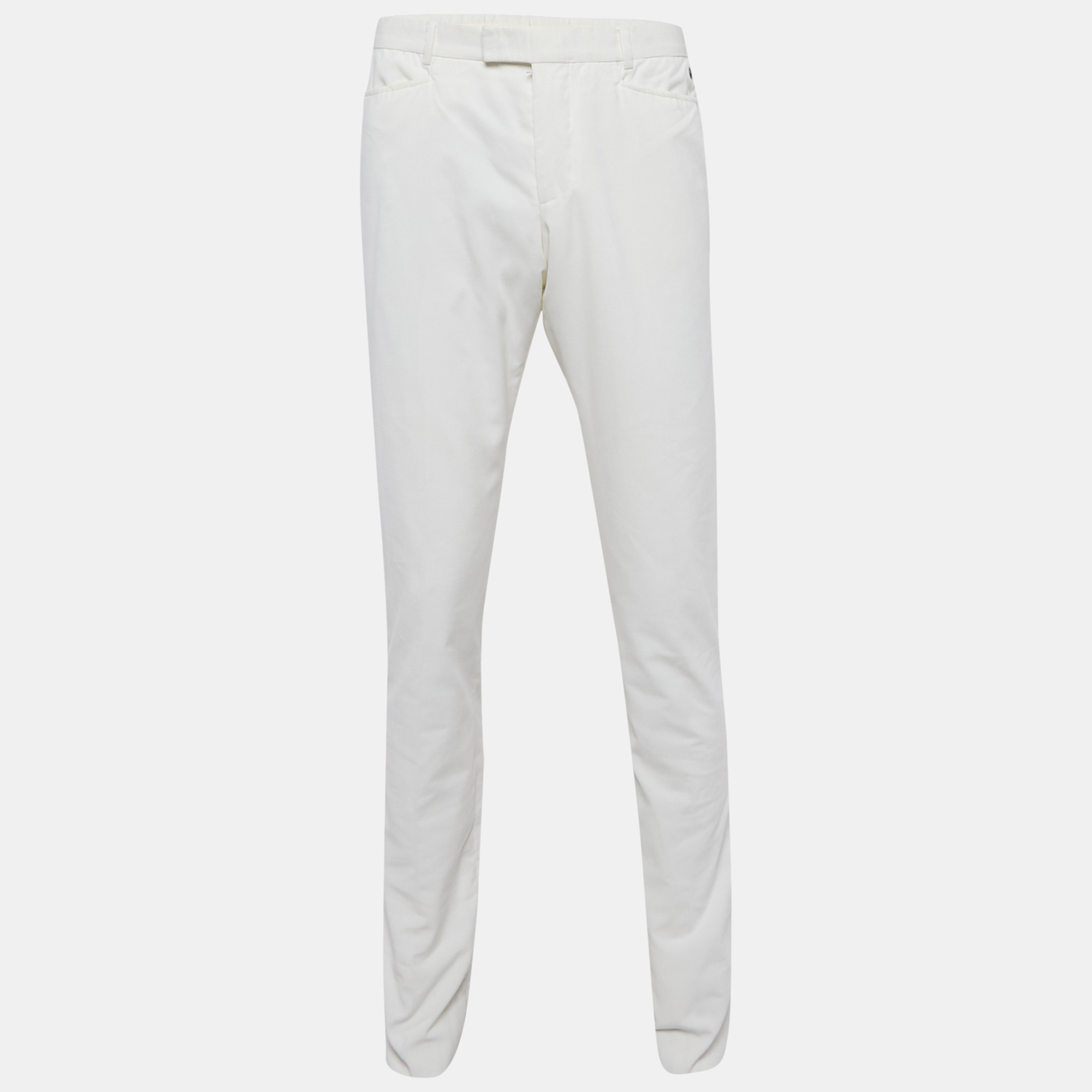 

Gucci White Corduroy Regular Fit Trousers L