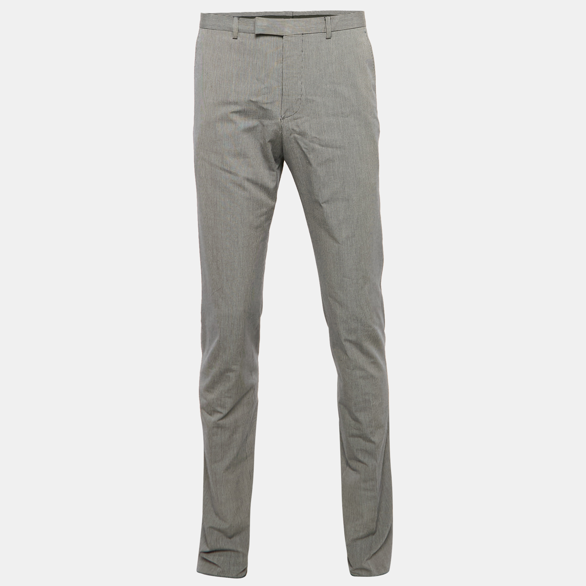 

Gucci Blue Striped Cotton Formal Trousers M