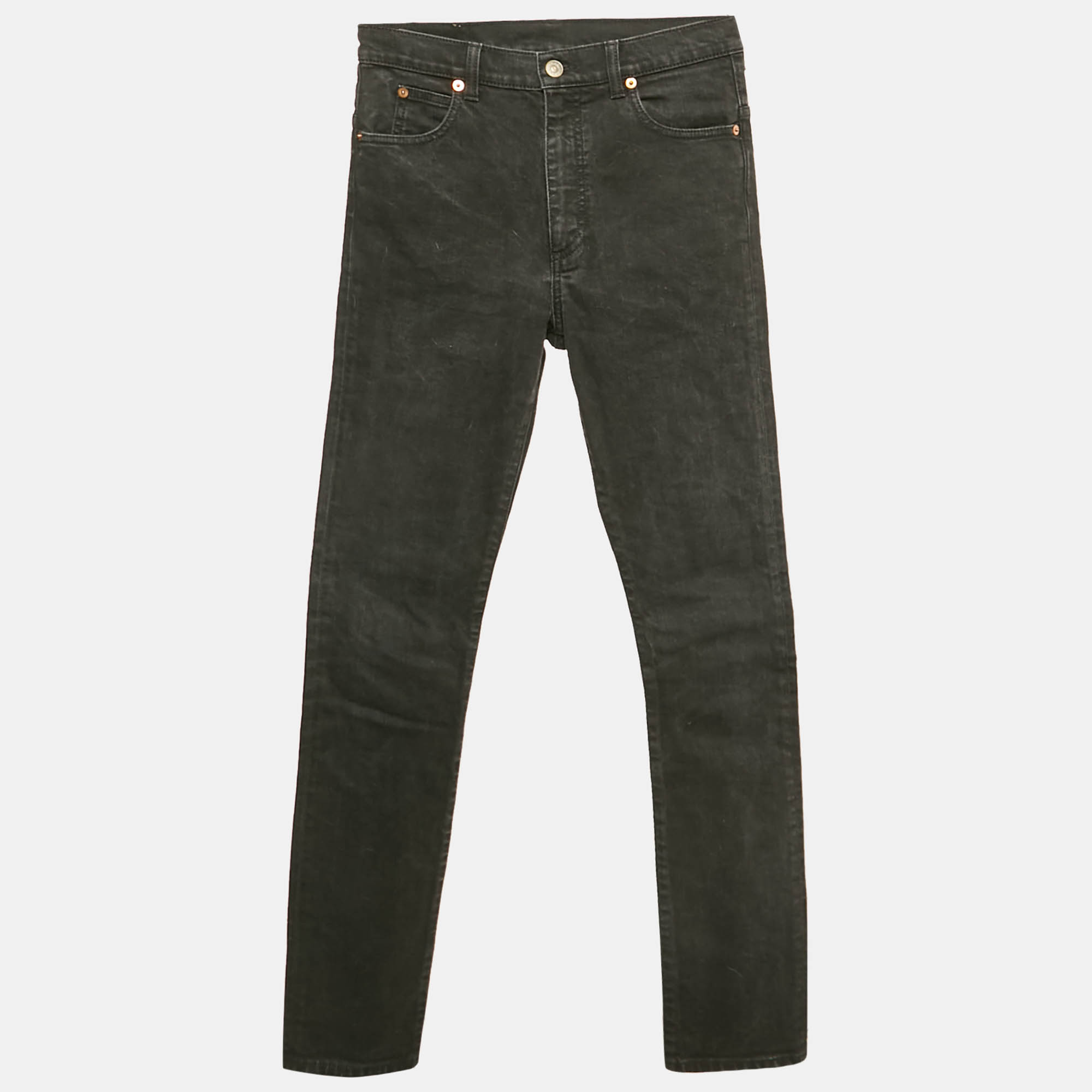 

Gucci Black Washed Denim High Rise Jeans S Waist 30"