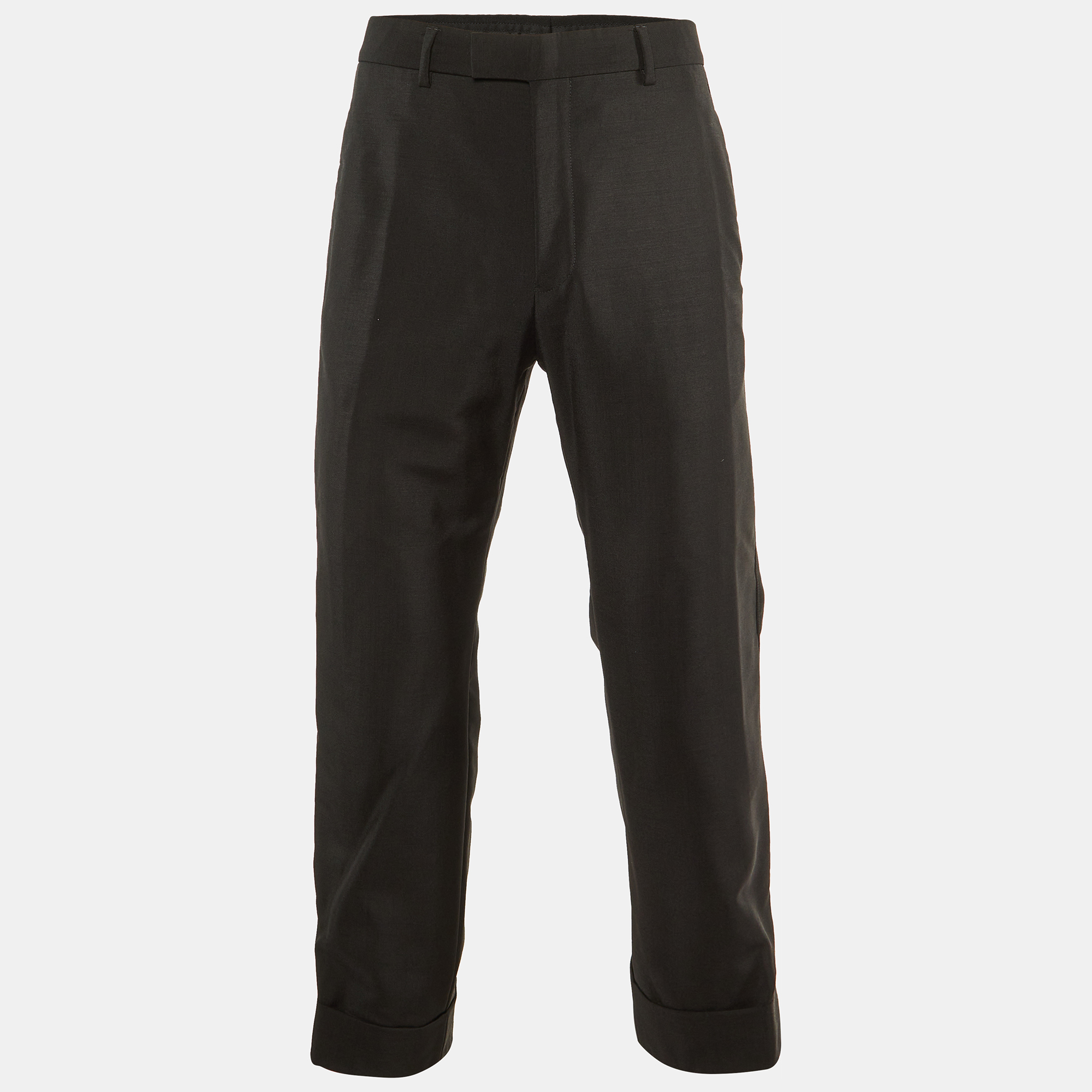 

Gucci Black Mohair & Wool Tailored Pants S/Waist 34"