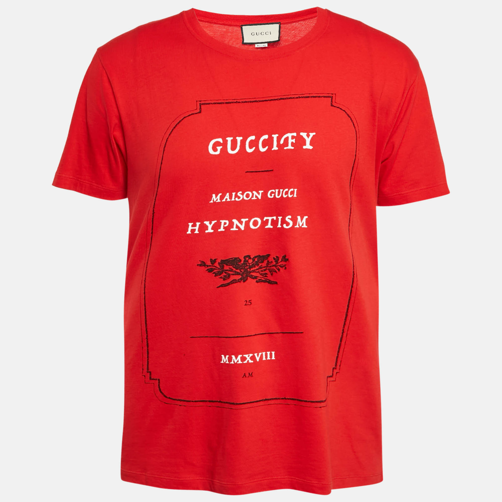

Gucci Red Printed Jersey Crew Neck T-Shirt S