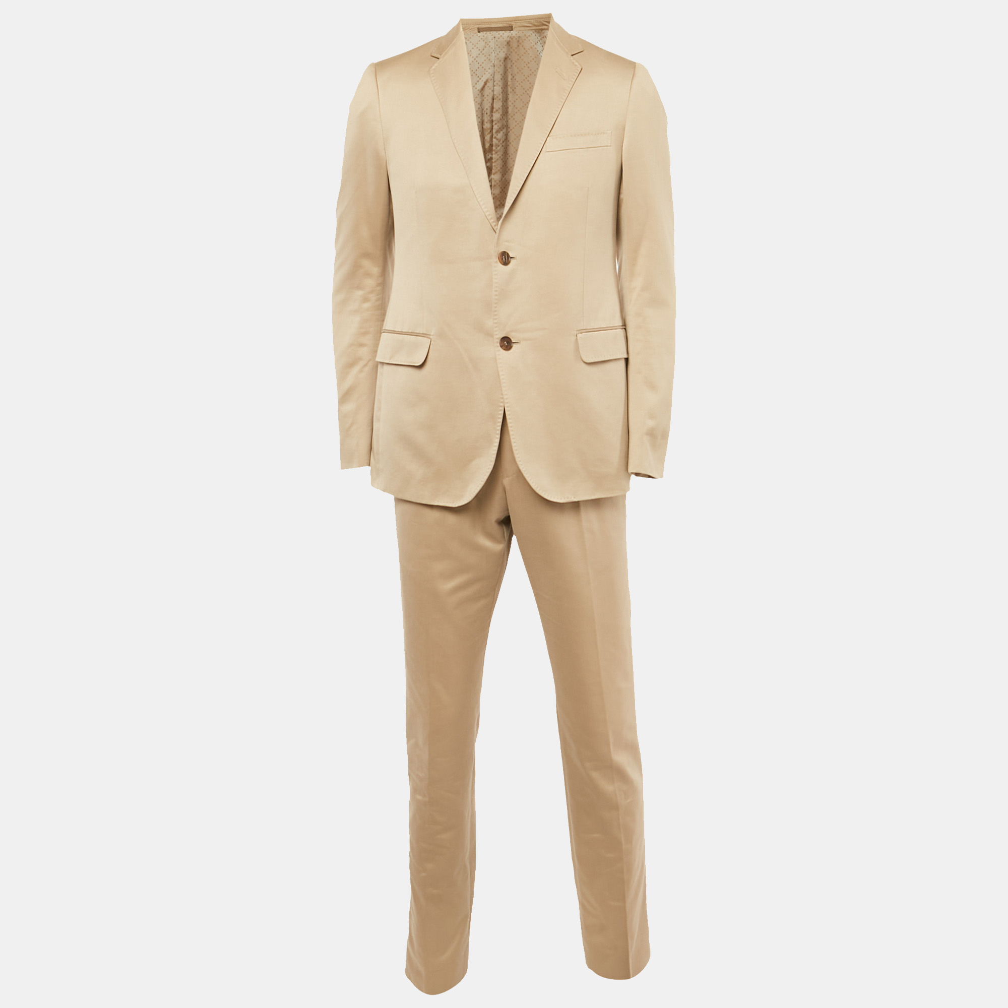 

Gucci Beige Cotton Regular Fit Suit L