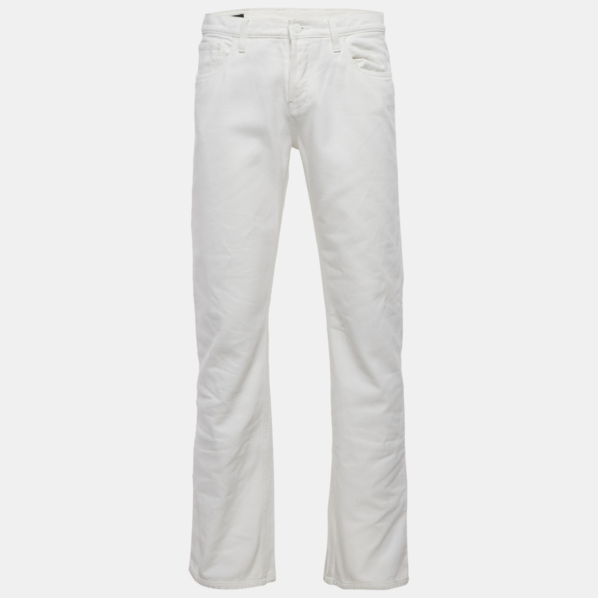 Gucci White Denim Regular Fit Jeans S Waist 32""