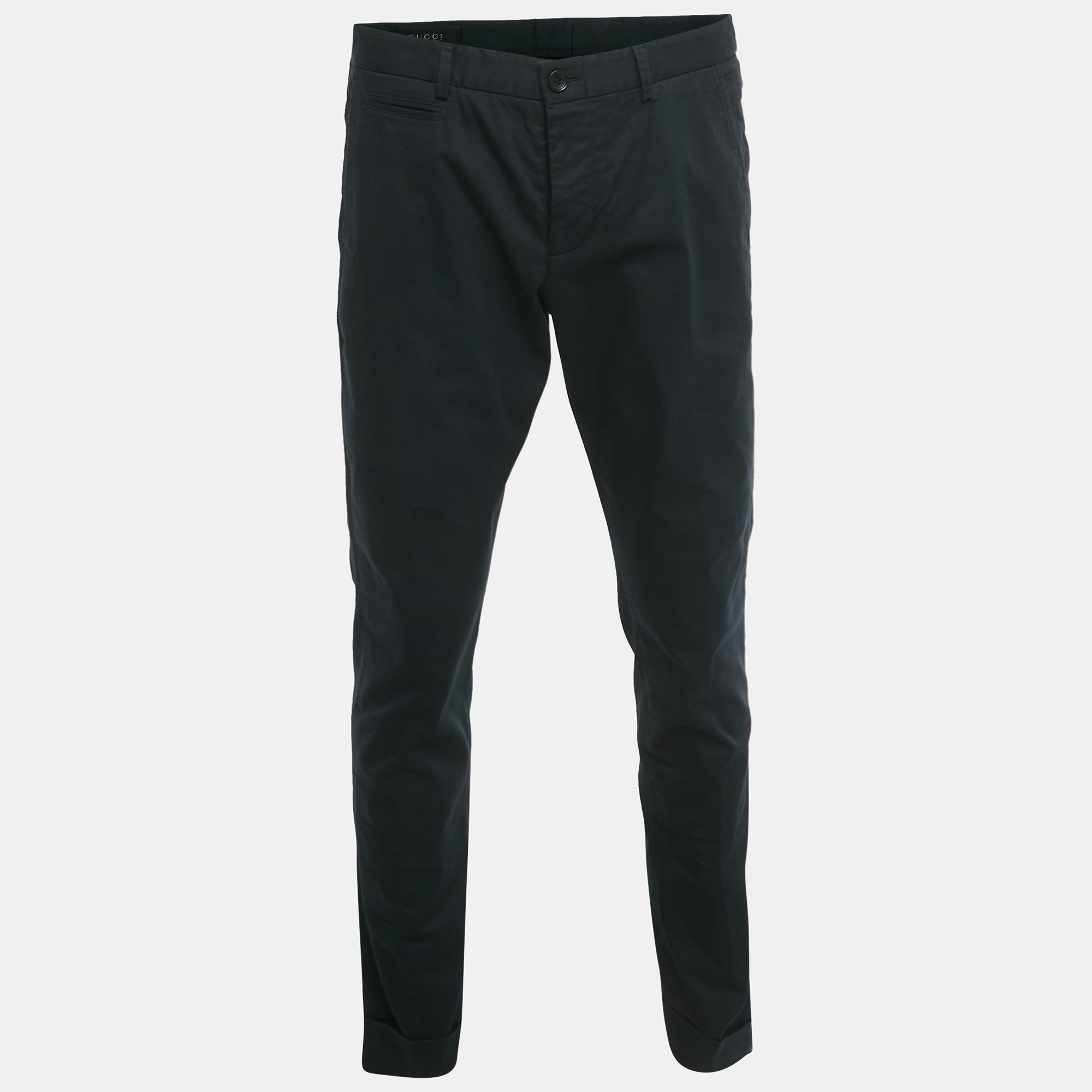 

Gucci Navy Blue Cotton Formal Trousers L