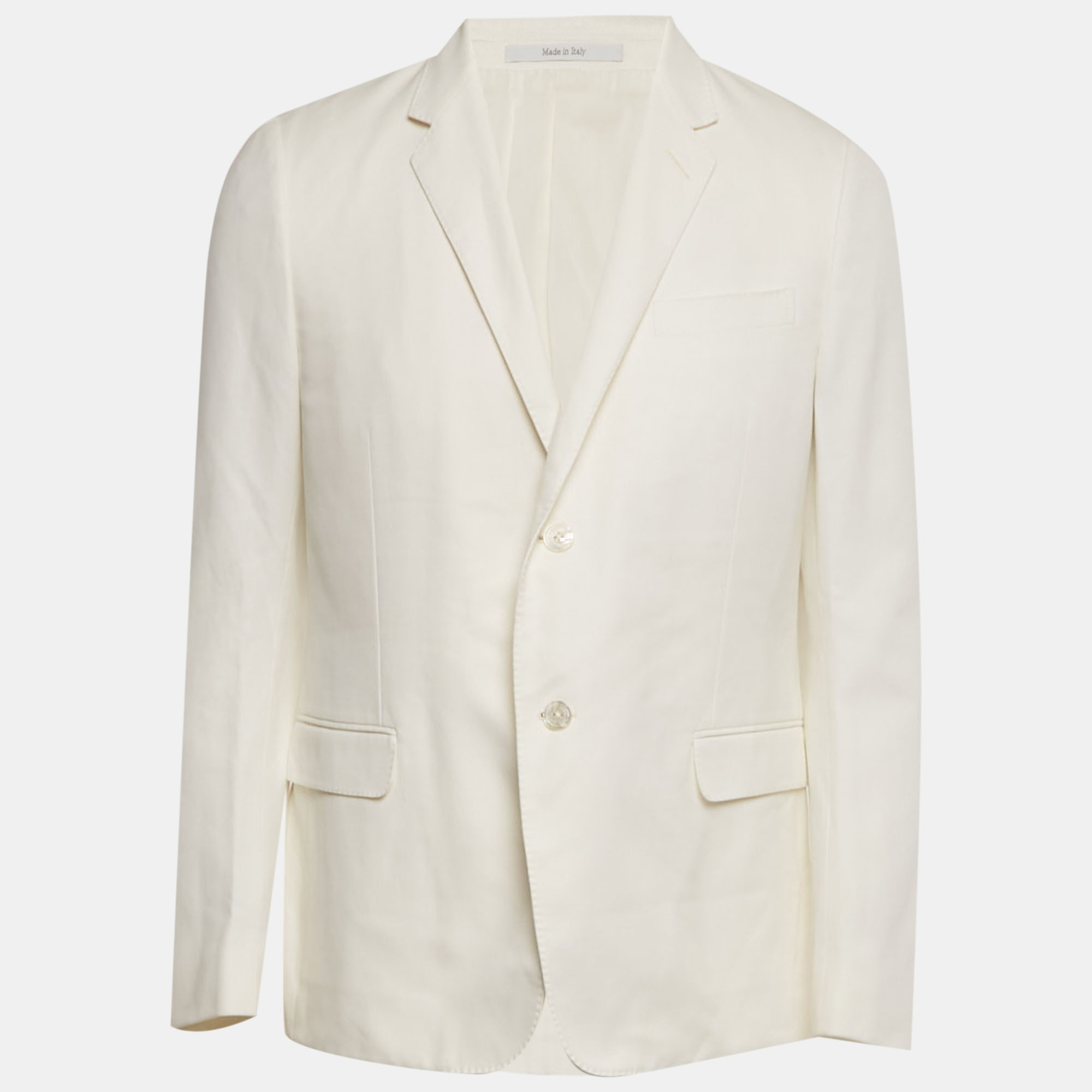 

Gucci White Textured Cotton Regular Fit Suit XL