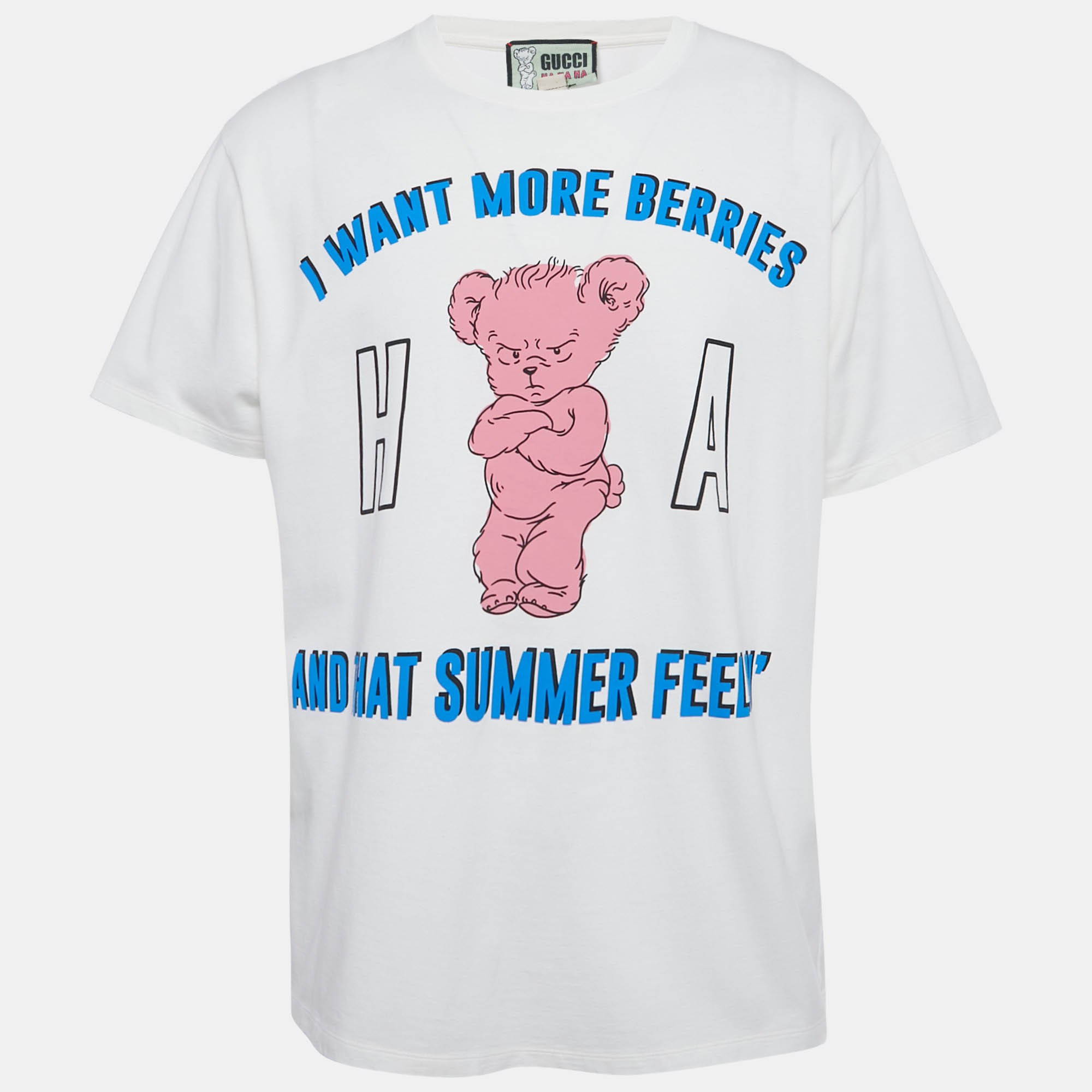 

Gucci Ha Ha Ha White Printed Jersey T-Shirt XL