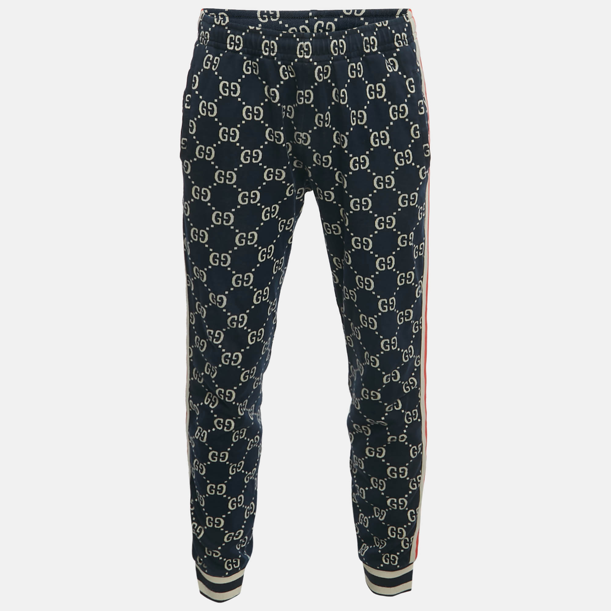 

Gucci Navy Blue GG Jacquard Track Pants XL