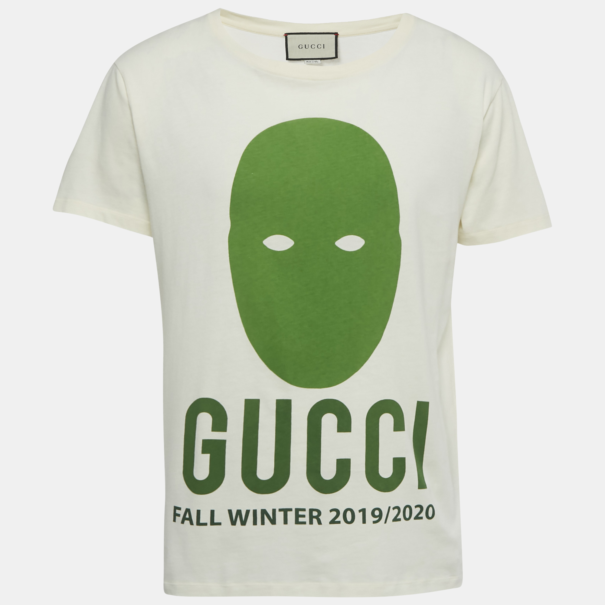 

Gucci Cream Printed Jersey T-Shirt M