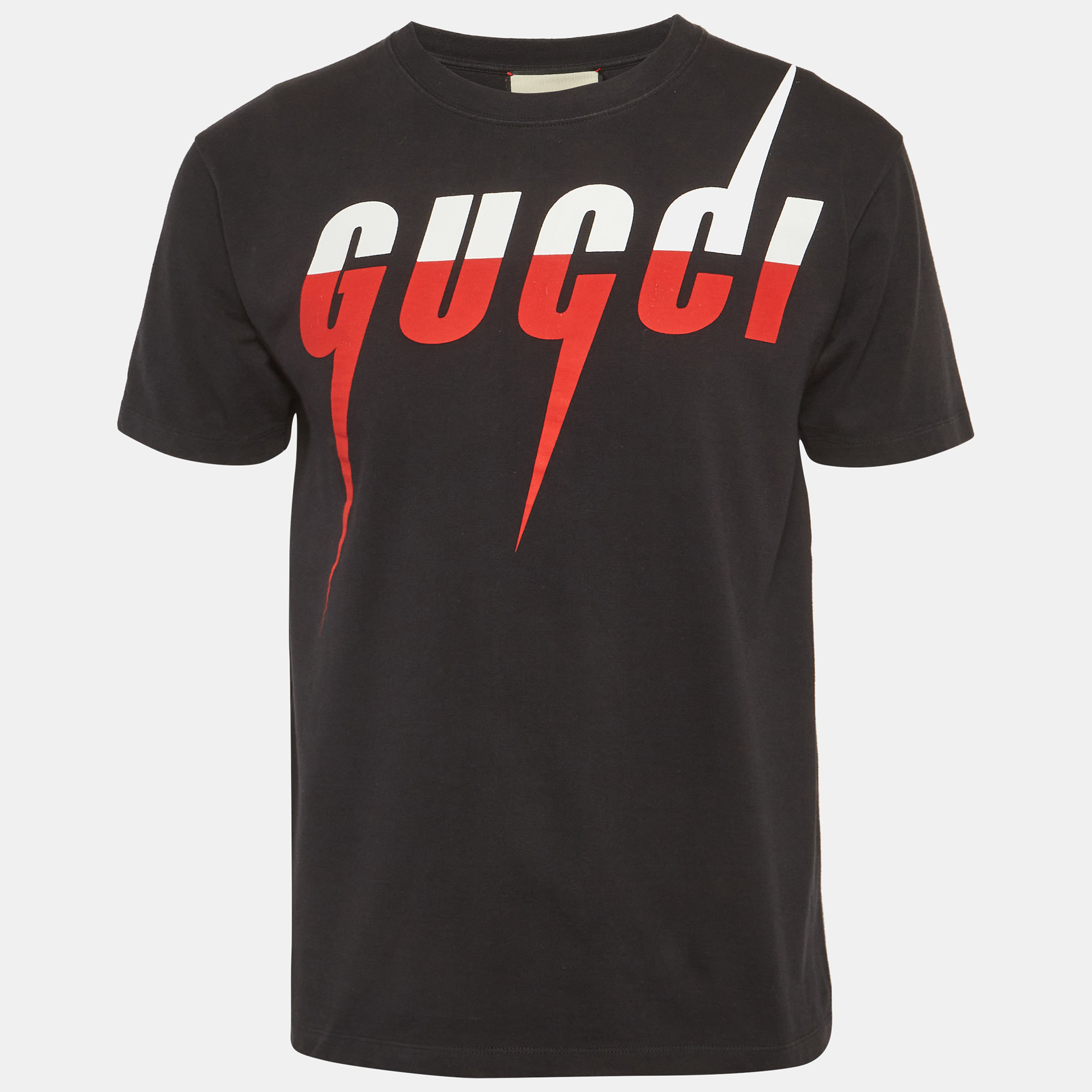 

Gucci Black Logo Print Jersey Oversized T-Shirt XS