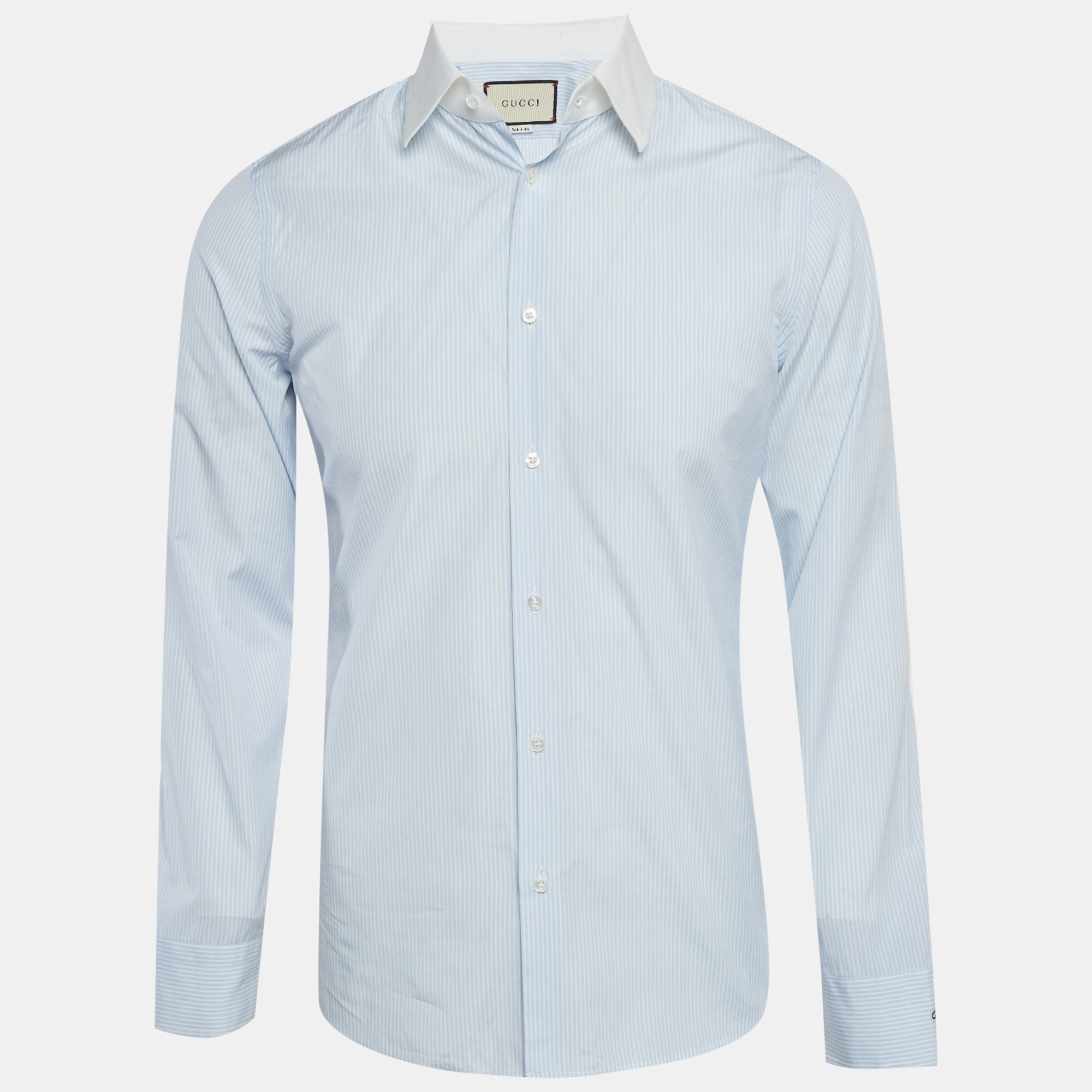 

Gucci Blue/White Striped Cotton Long Sleeve Shirt M
