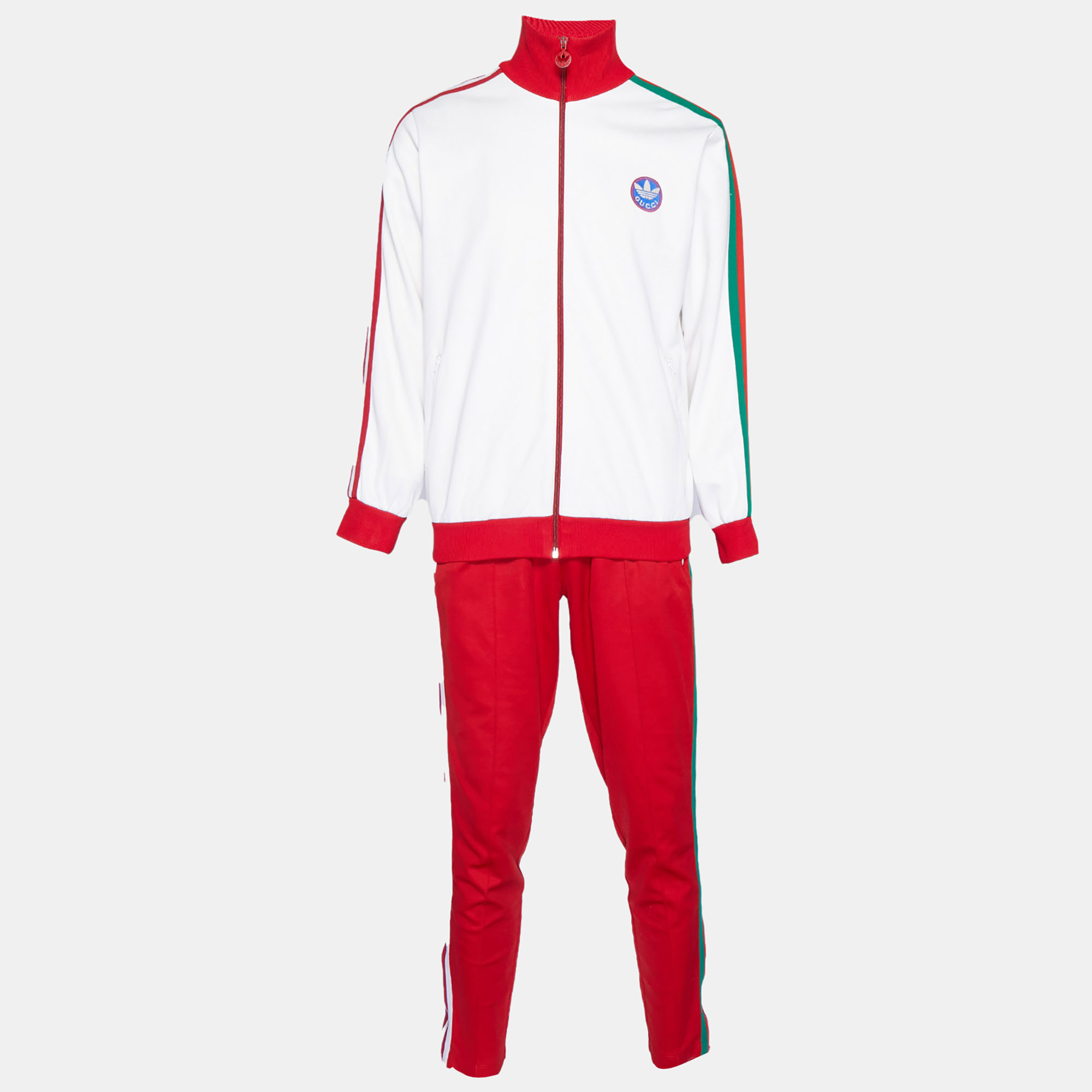 

Gucci x Adidas White/Red Web Jersey Tracksuit XL