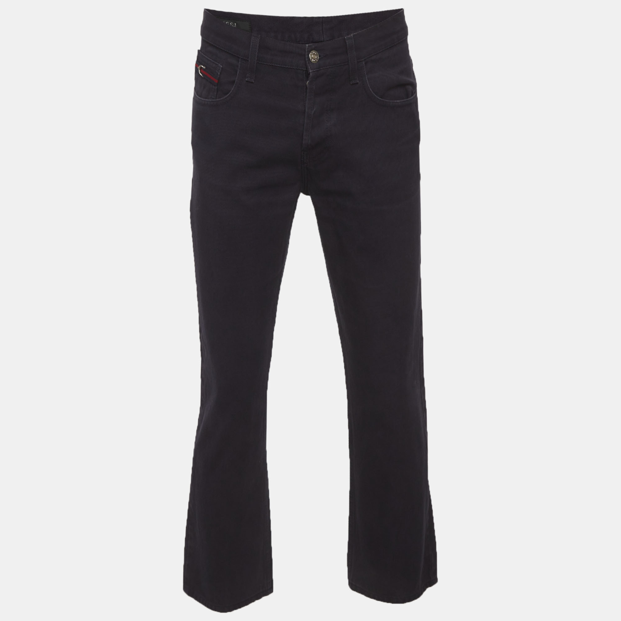 

Gucci Blue Denim Straight Fit Jeans M/Waist 33", Navy blue
