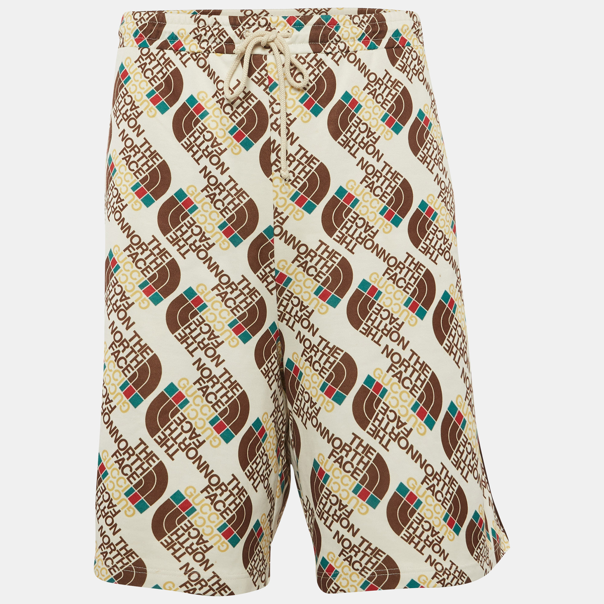 

Gucci X The North Face White Logo Print Jersey Shorts XXL