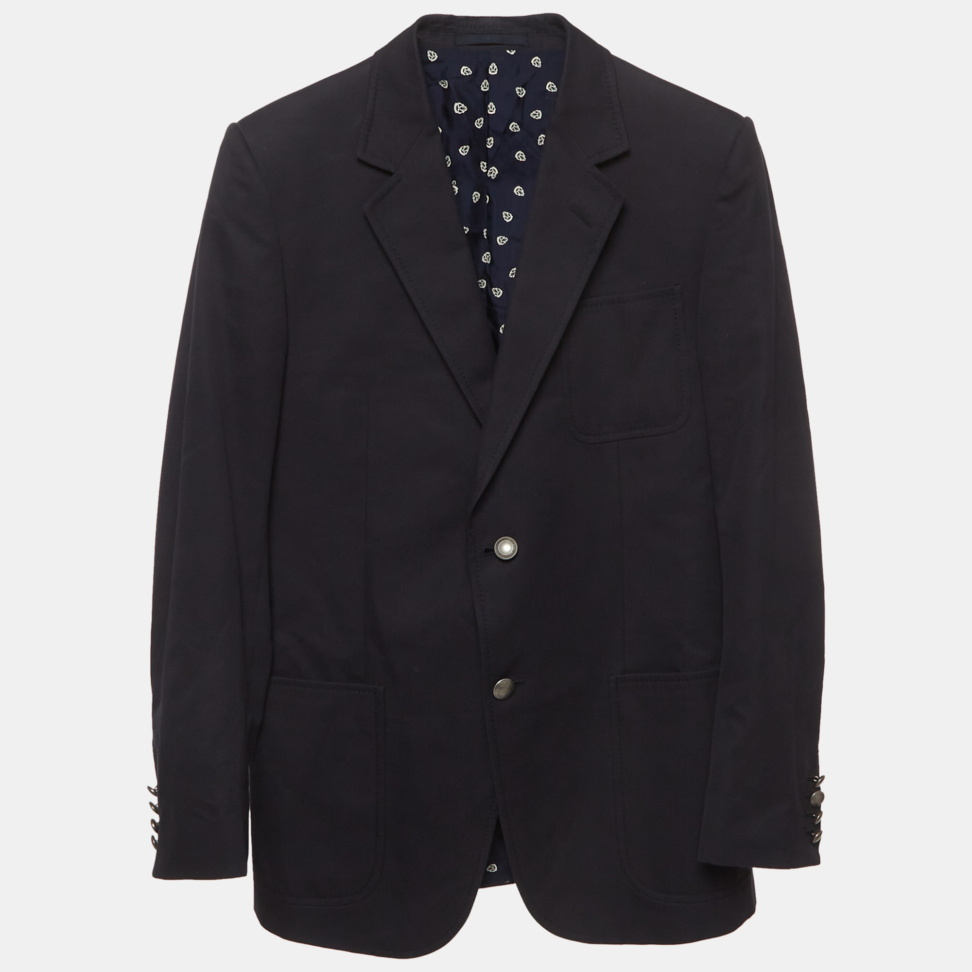 

Gucci Navy Blue Gabardine Single Breasted Blazer M