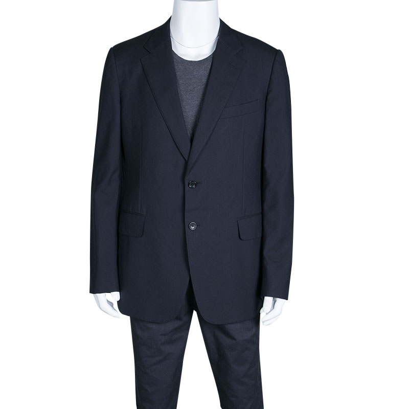 

Gucci Navy Blue Tailored Two Button Wool Blazer