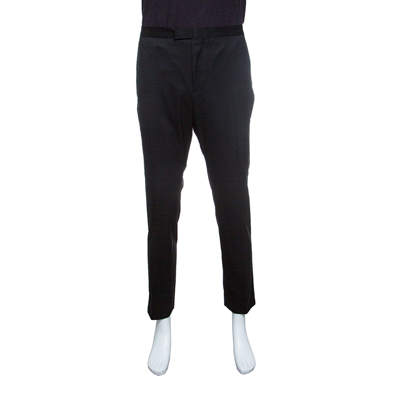 Pre Owned Gucci Black Wool Tailored Trousers XXL
