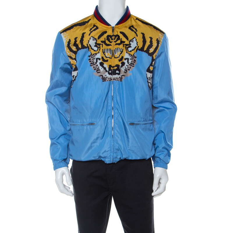 gucci blue tiger jacket