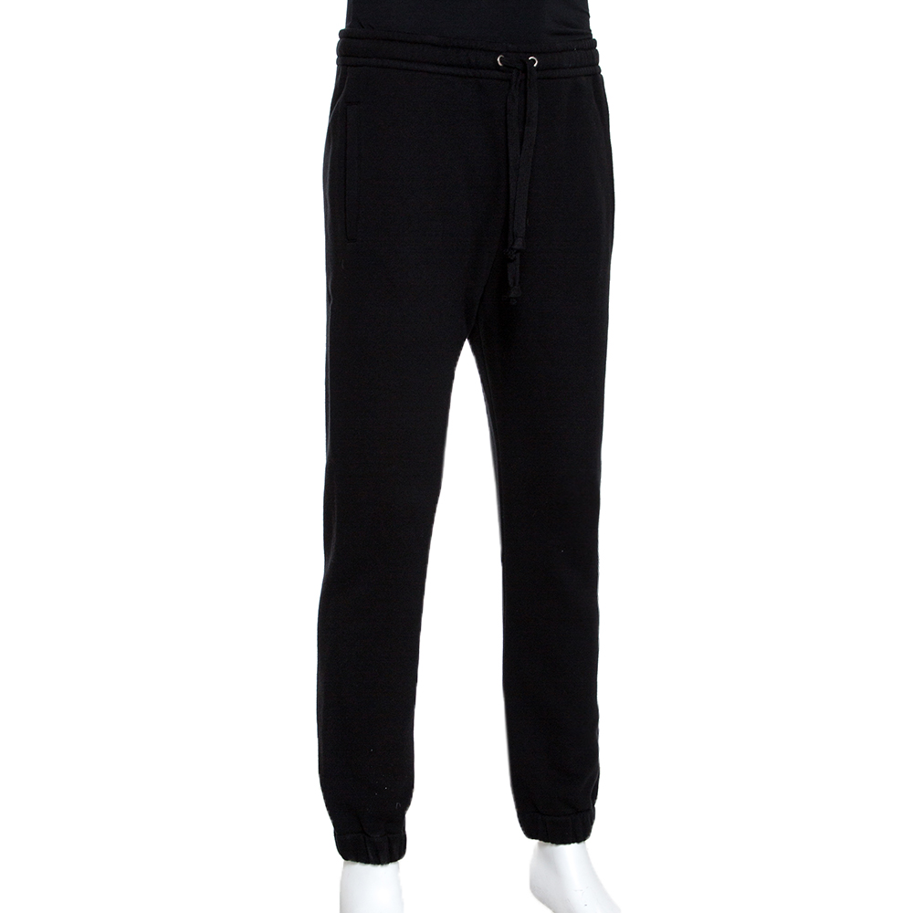 

Gucci Black Logo Print Jersey Jogger Pants