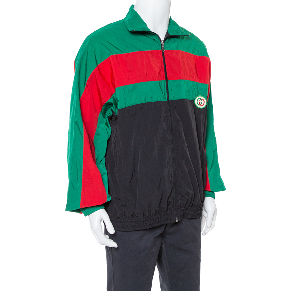 

Gucci Black Striped Nylon Oversized Jacket