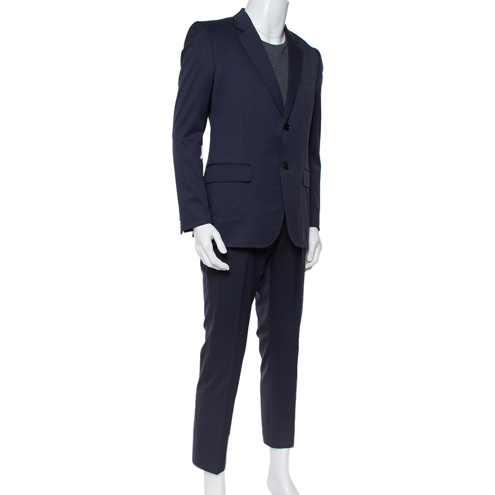 

Gucci Navy Blue Wool Regular Fit Suit