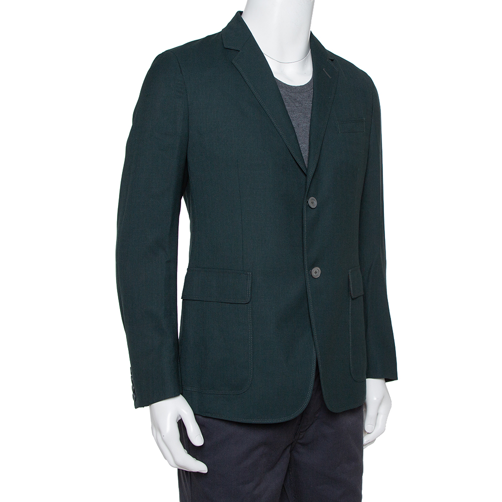 

Gucci Dark Green Wool Button Front Blazer
