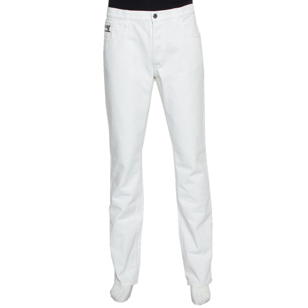 Pre-owned Gucci White Denim Skinny Jeans Xxl