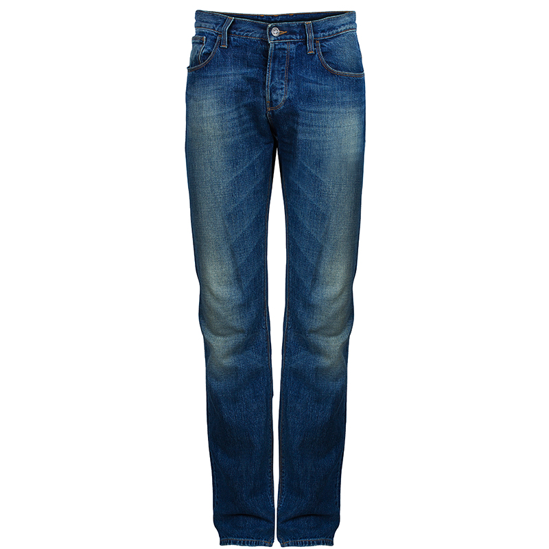 Buy Gucci Men's Blue Regular Denim Pants S 45766 at best price | TLC
